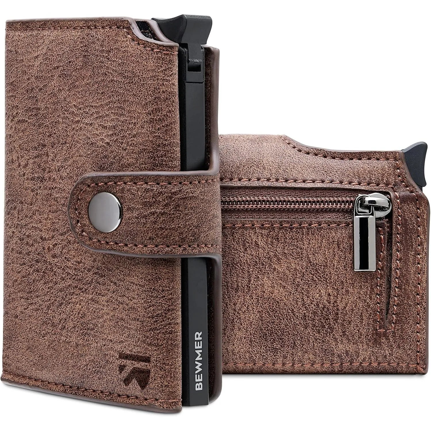 BEWMER v2 Shielded Slim Wallet mit Münzfach für Herren & Damen | Kartenetui mit Münzfach & RFID-Schutz & Anti-Cloning |…