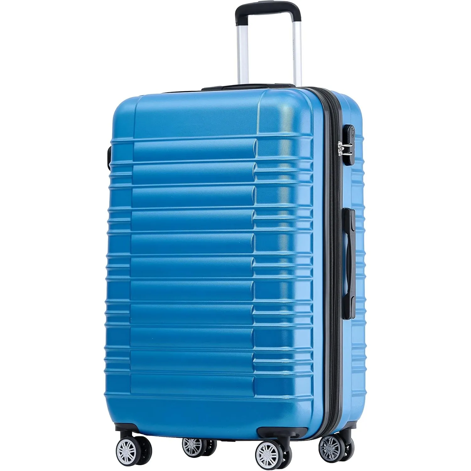 BEIBYE Zwillingsrollen Reisekoffer Koffer Trolleys Hartschale M-L-XL-Set (Turquoise, XL)