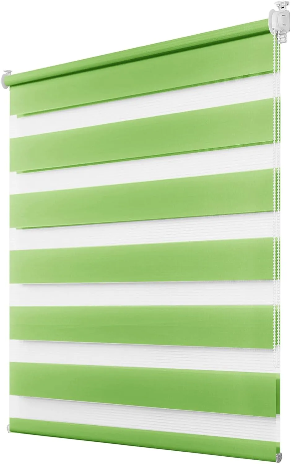 Deswell Doppelrollo Klemmfix ohne Bohren Grün B85 x H130 cm (Stoffbreite 81cm) Rollos für Fenster ohne Bohren für Fenst…