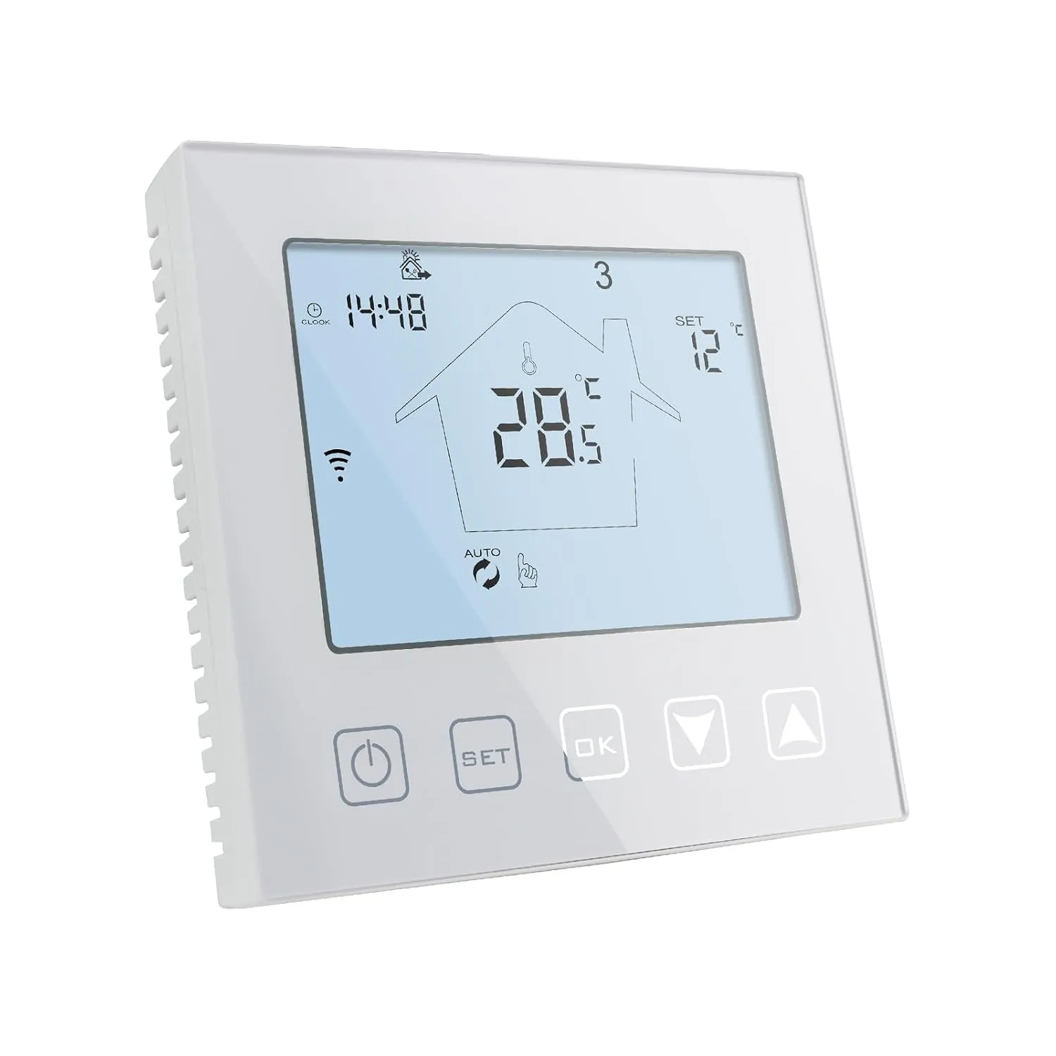 KETOTEK Digital Thermostat WiFi für Boiler Heizkessel 3A 230V Unterputz