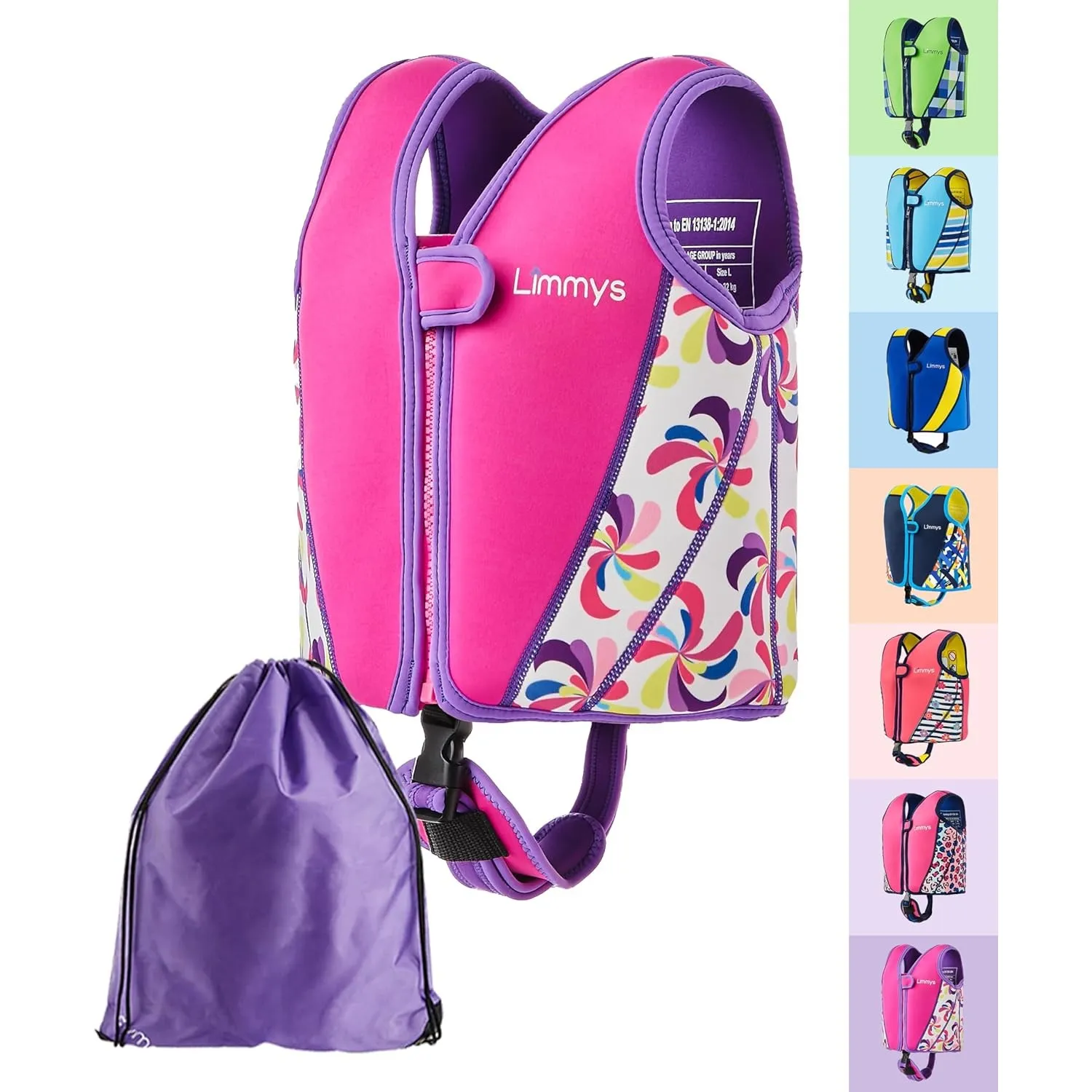 Limmys Neopren Kinderschwimmweste – Verstellbarer Auftrieb | Ganztägiger - Sicheres, langlebiges Design - Von Eltern em…