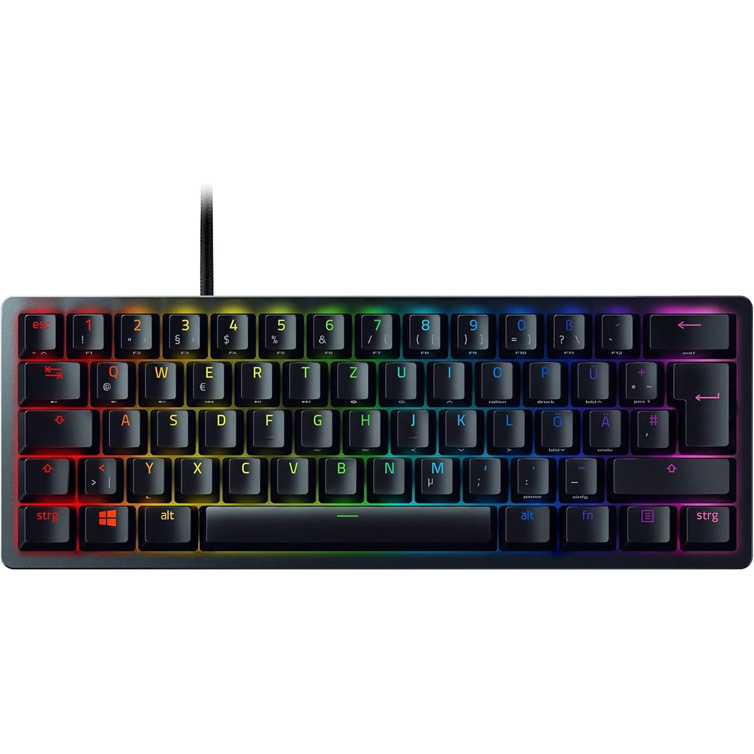 Razer Huntsman Mini (Red Switch) - Kompakte 60% Gaming Tastatur (Lineare Optisch-Mechanische Switches, Doubleshot PBT-T…