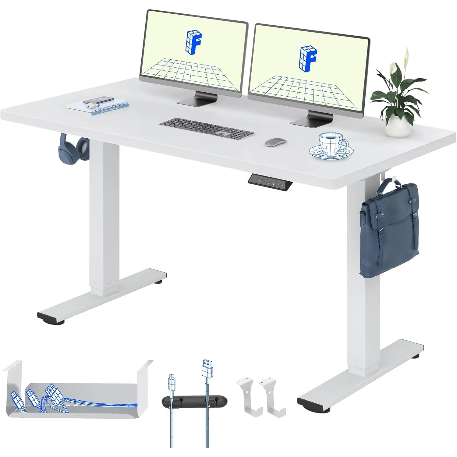 FLEXISPOT Höhenverstellbarer Schreibtisch Basic 140x80cm
