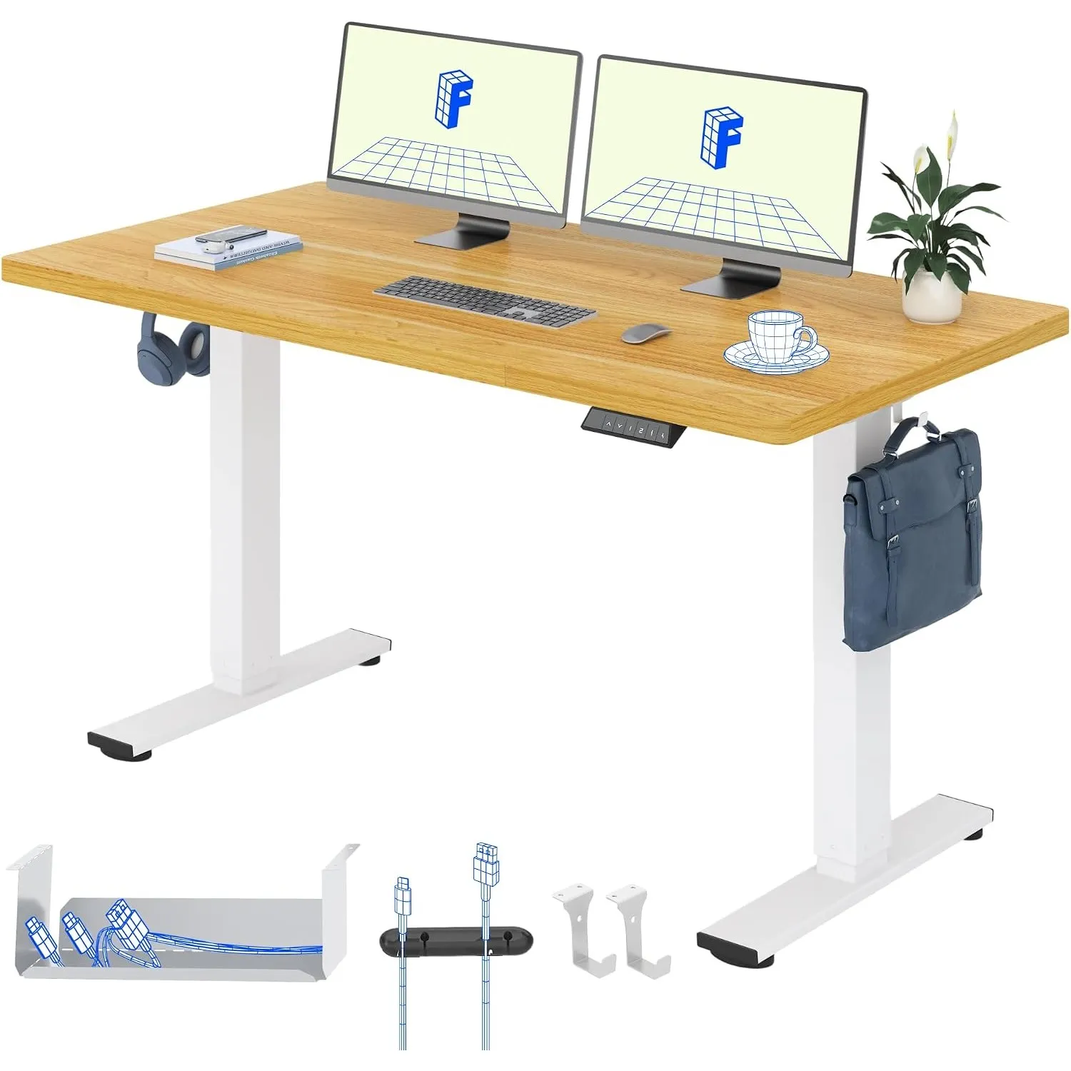 FLEXISPOT Höhenverstellbarer Schreibtisch Basic 140x80cm