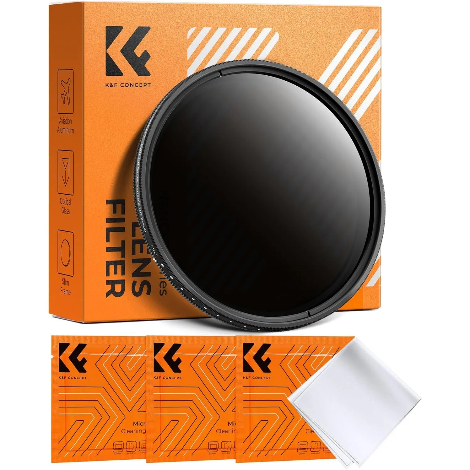 K&F CONCEPT ND Filter 82mm Variabler Graufilter ND2-400 (1-9 Blenden) | Optisches Glas mit Multi-Nanobeschichtung,für L…