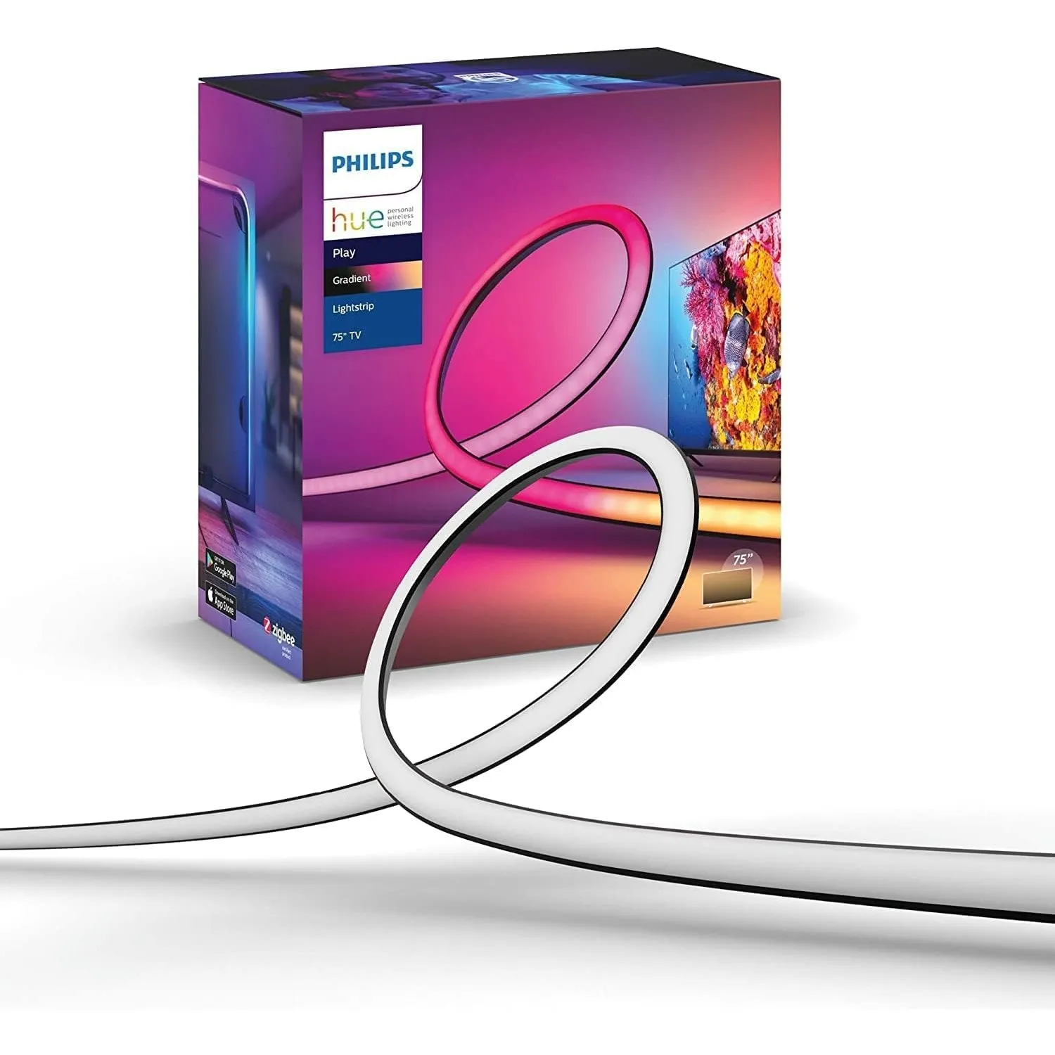 Philips Hue Gradient Lightstrip,Heimkino LED Streifen, 75 Zoll