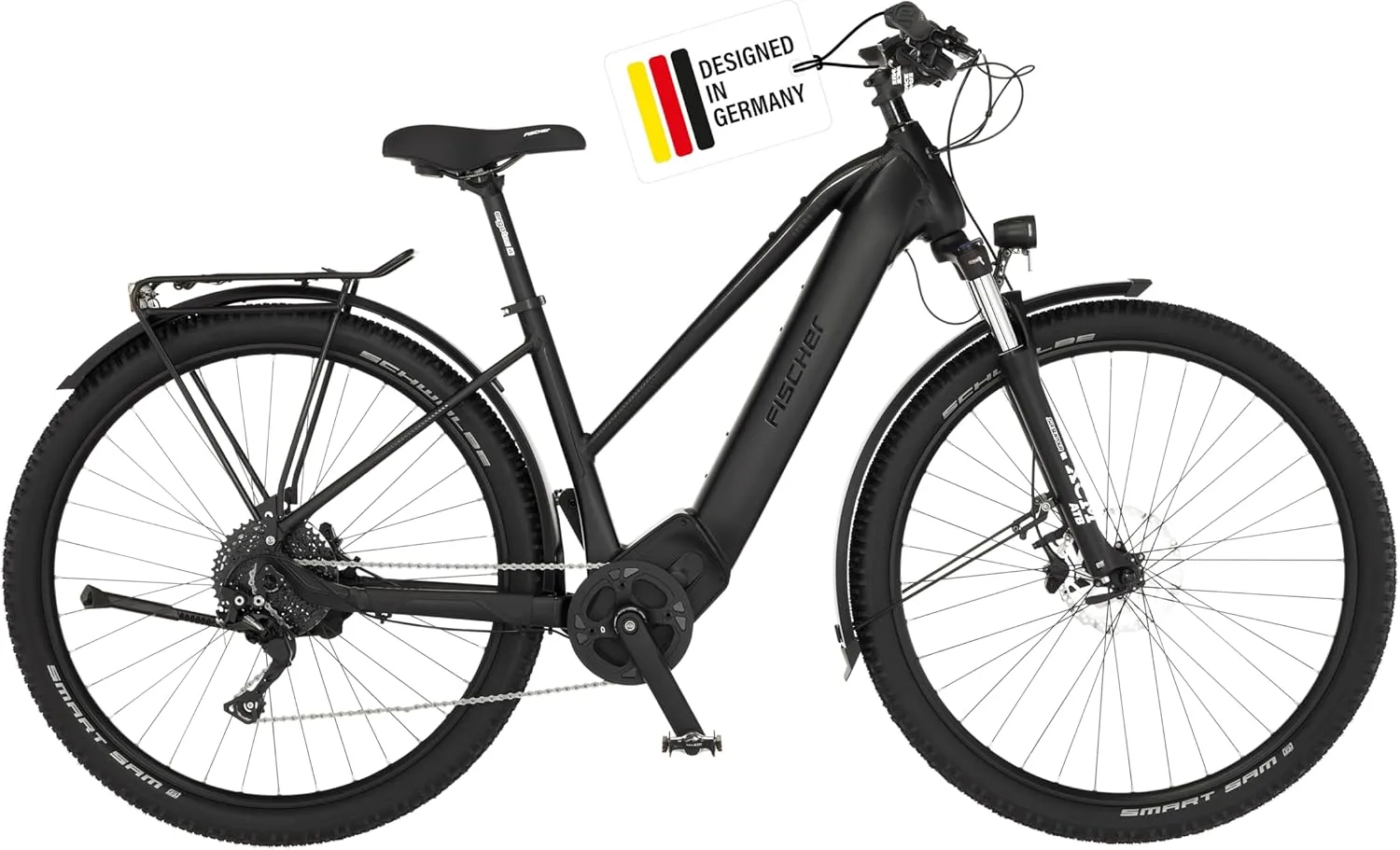 FISCHER E-Bike ATB TERRA 8.0i, Elektrofahrrad für Damen und Herren, RH 45 cm, Mittelmotor 90 Nm, 36 V Akku