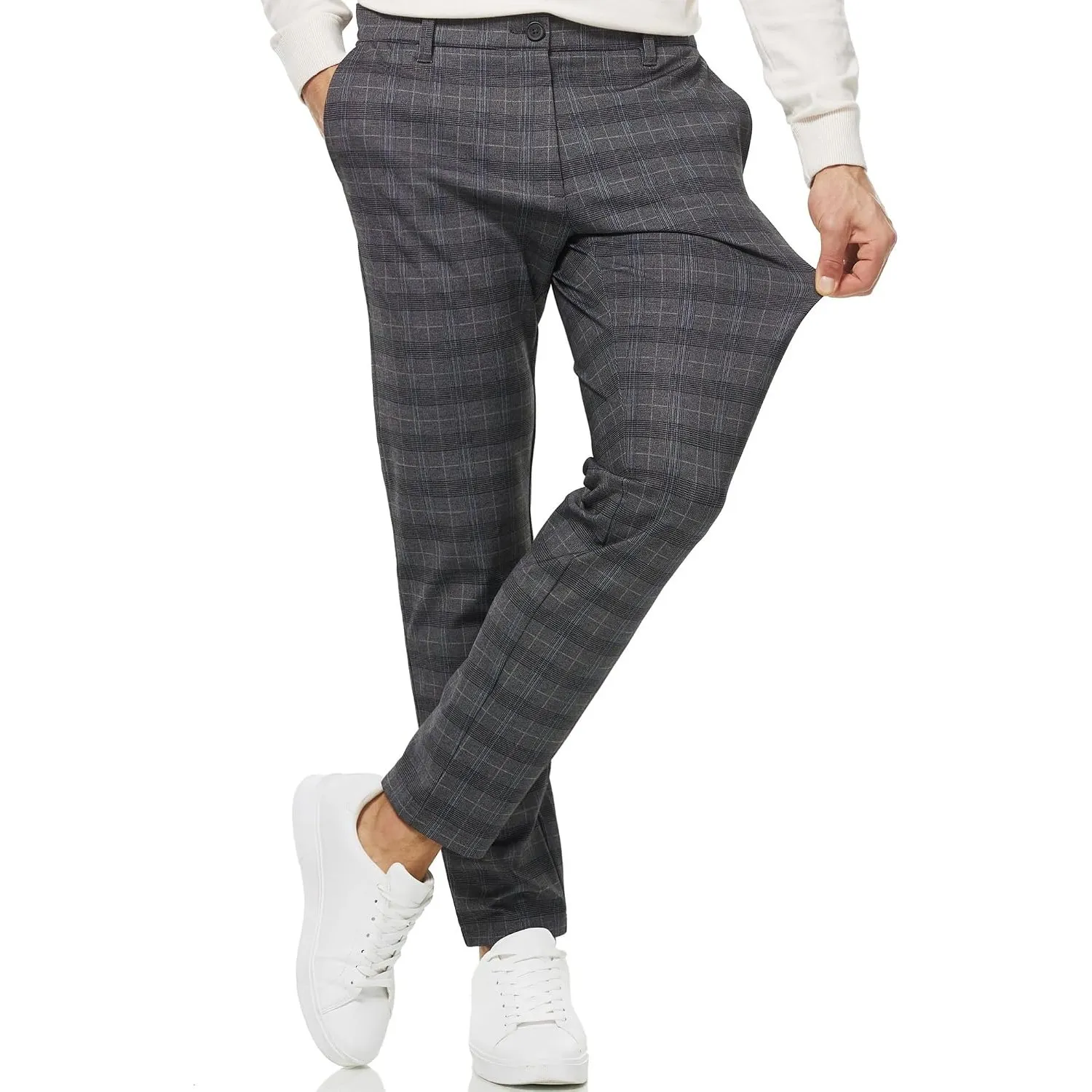 Indicode Herren Rodekro Performance Pants Chinohose Stoffhose mit Stretch