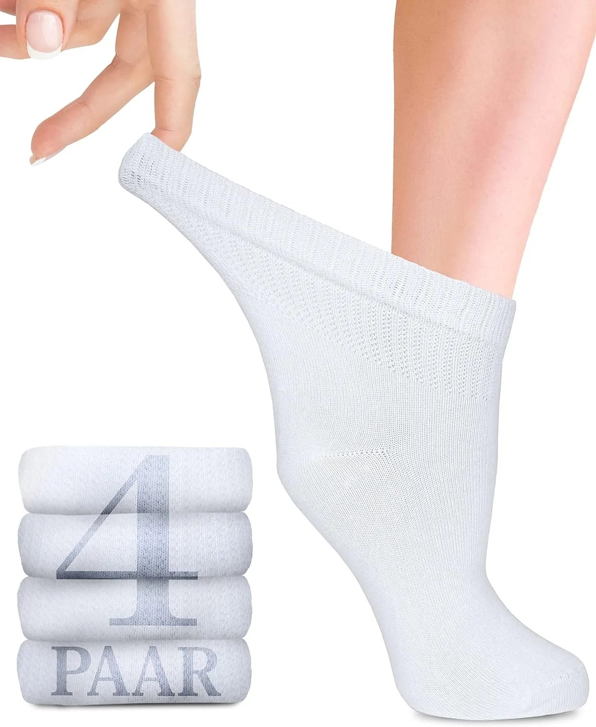 Fiera Besa Diabetiker Socken Damen – Knöchelsocken mit Viskose aus Bambuszellstoff – Weicher Komfortbund, Nahtlose Zehe…