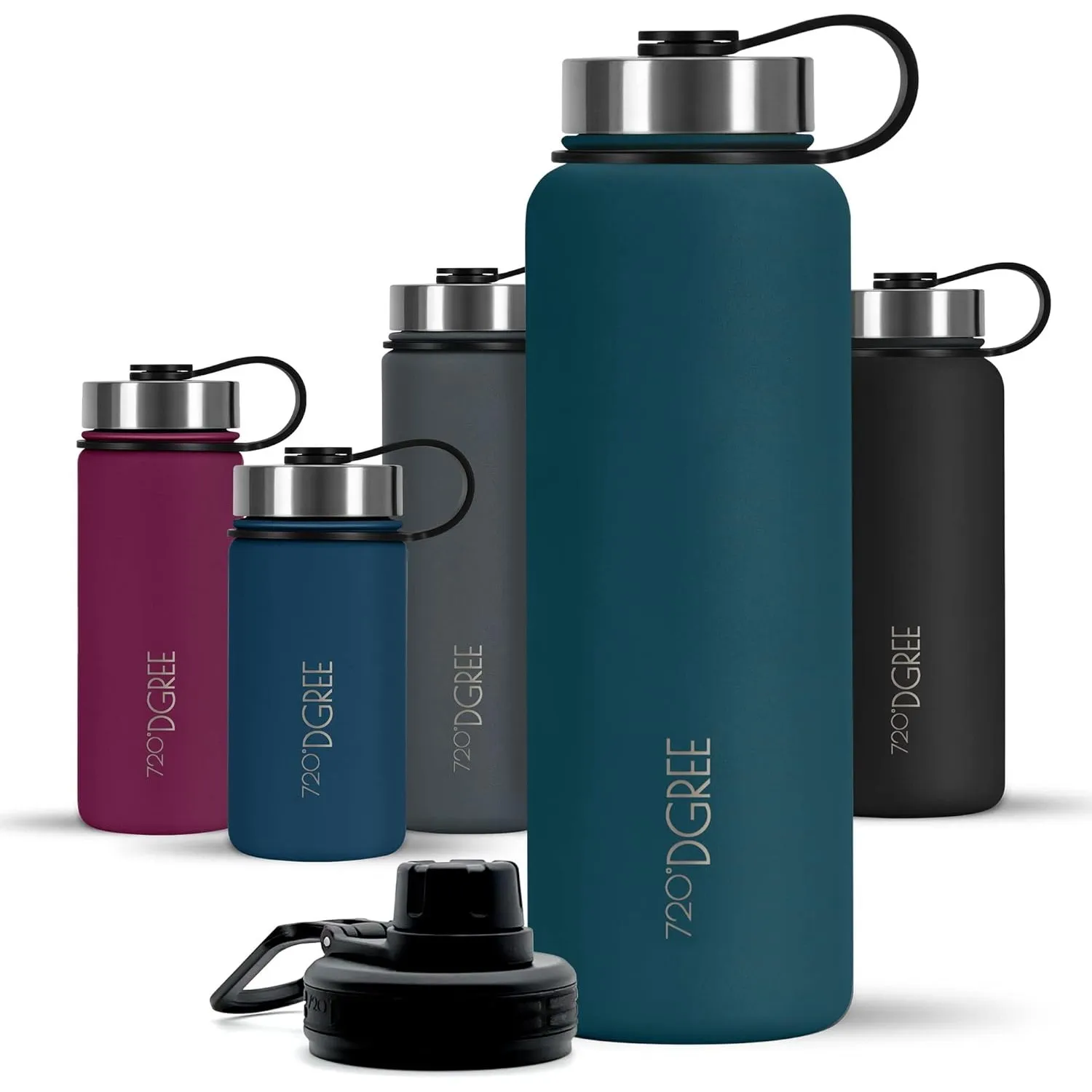 720°DGREE Edelstahl Trinkflasche 710ml “noLimit” - Auslaufsicher, Kohlensäure geeignet, BPA-Frei - Thermosflasche, Isol…