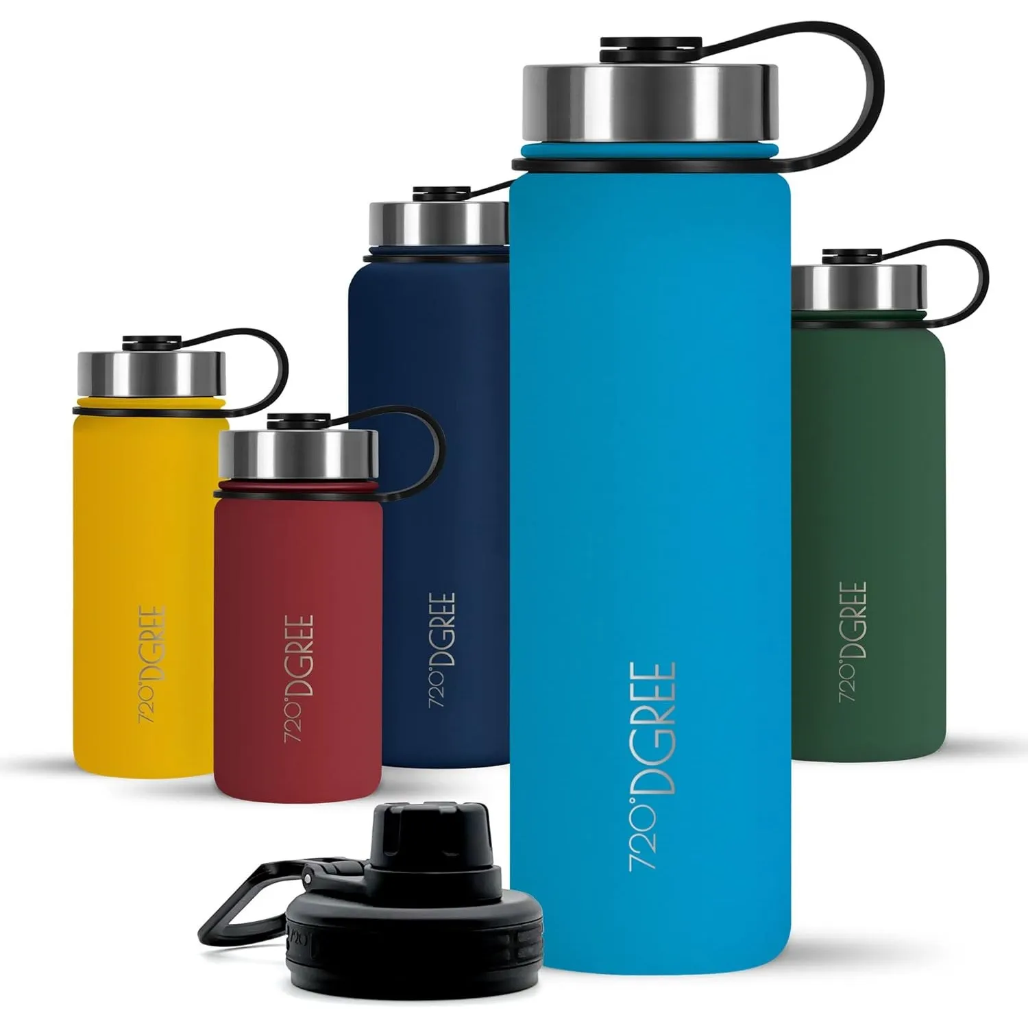 720°DGREE Edelstahl Trinkflasche 710ml “noLimit” - Auslaufsicher, Kohlensäure geeignet, BPA-Frei - Thermosflasche, Isol…