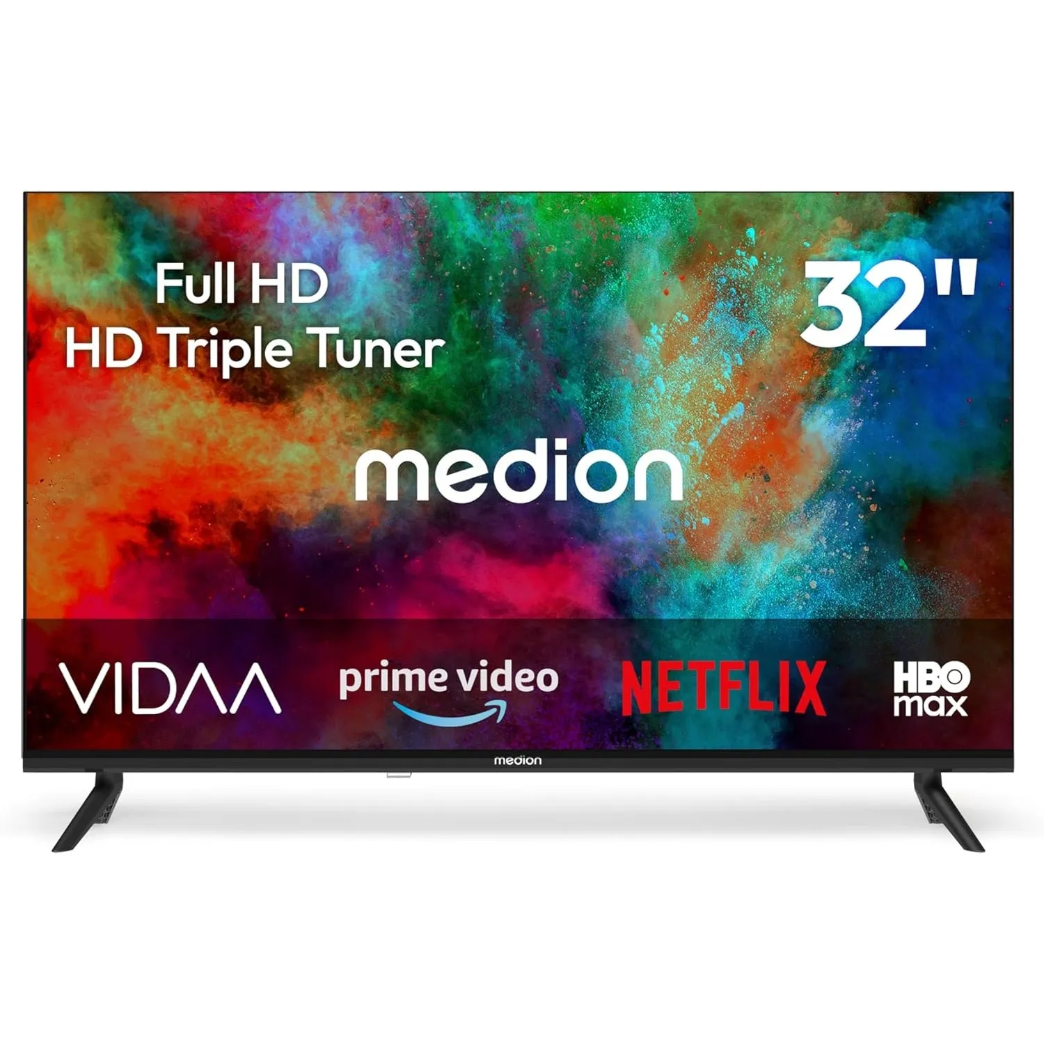 MEDION 80 cm (32 Zoll) Full HD Fernseher (Smart-TV, VIDAA Store, HBO Max, MagentaTV, Prime Video, Disney+, DAZN, Paramo…