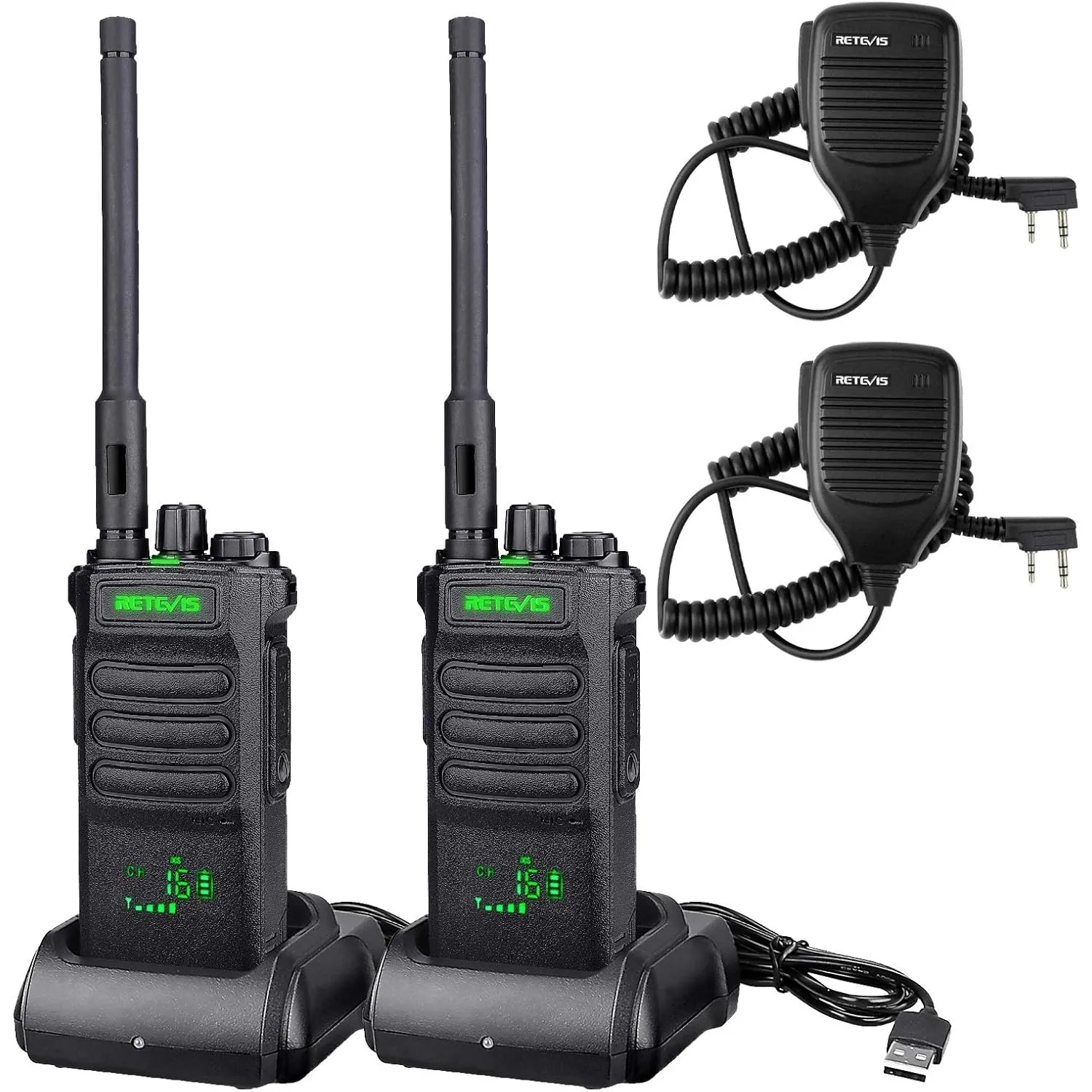Retevis RT86 Funkgerät mit Großer Reichweite, Walkie Talkie für Lager | Walkie-Talkie Professional mit Lautsprechermikr…