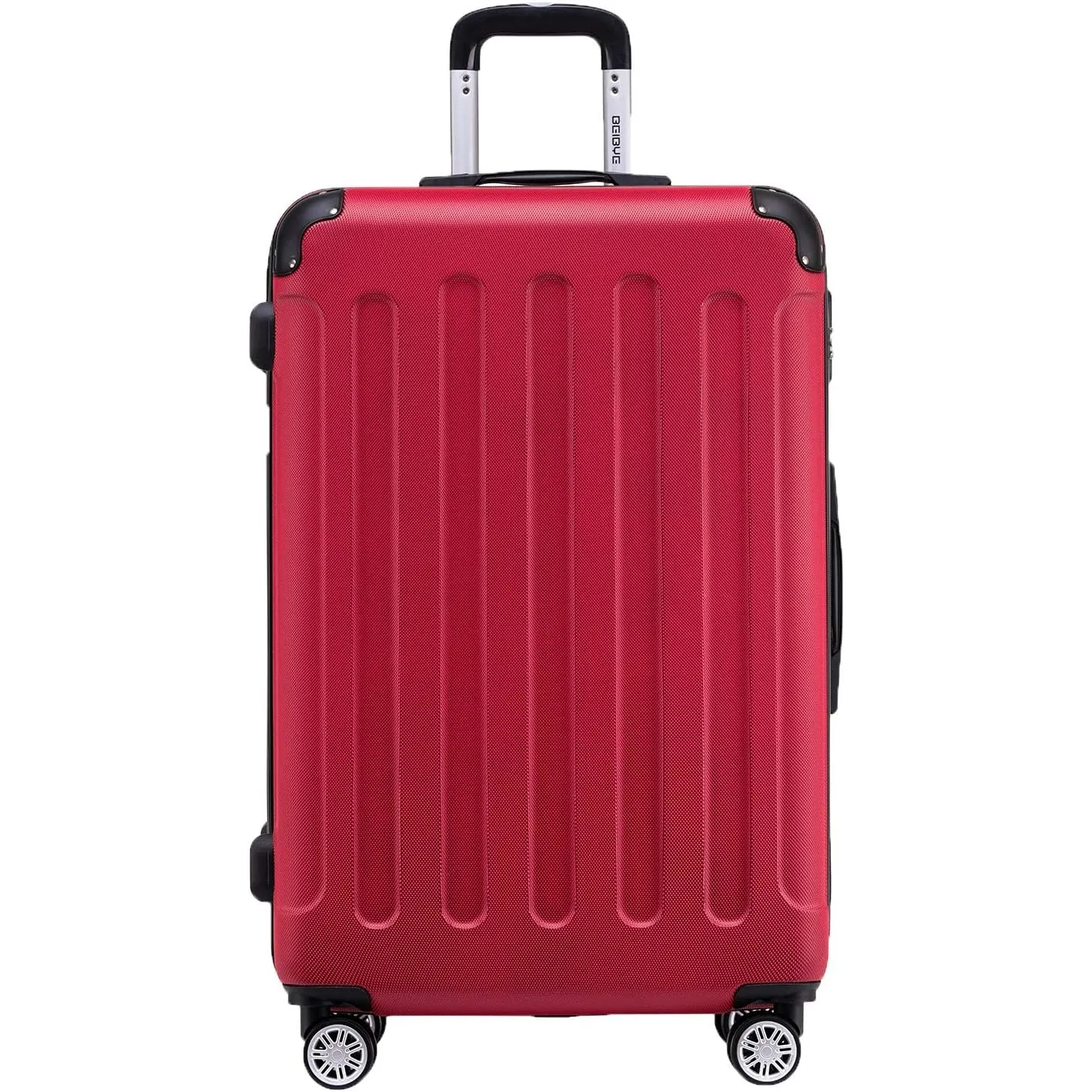 BEIBYE- Hartschalenkoffer Koffer Trolley Rollkoffer Reisekoffer Zahlenschloß 4 Zwilings-Rollen (Chillired, Middle-66cm)