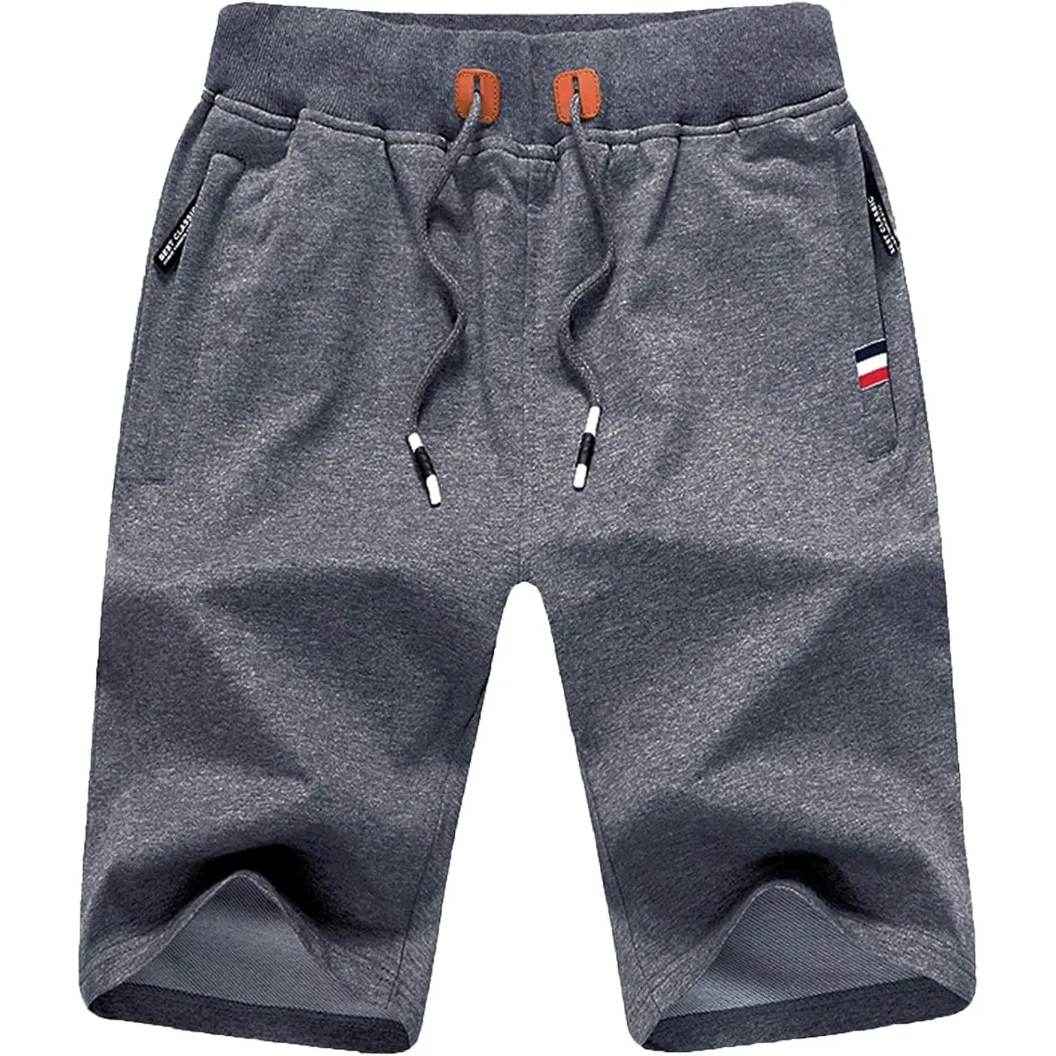 ZOXOZ Kurze Hosen Herren Shorts Sports Baumwolle Mit Reißverschluss Elastische Taille