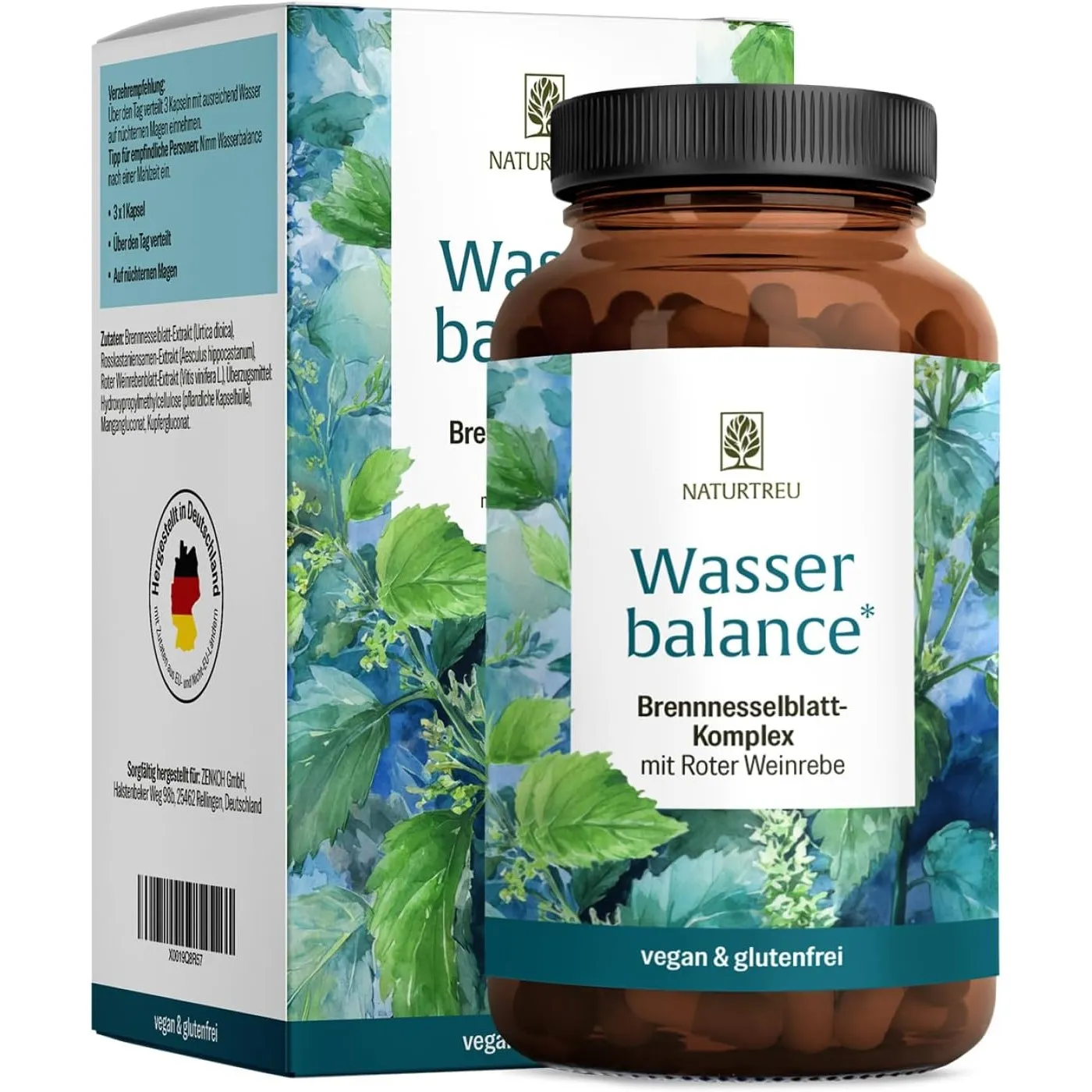 NATURTREU® Brennnessel Kapseln Komplex mit Rosskastanienextrakt