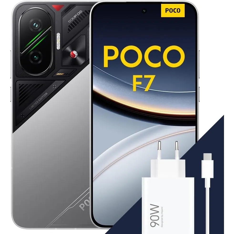 Poco F7 Smartphone, 12+512GB, Handy mit Android, Handy mit Android, Flaggschiff Snapdragon® 8s Gen 4, 6500 mAh Akku, 50…