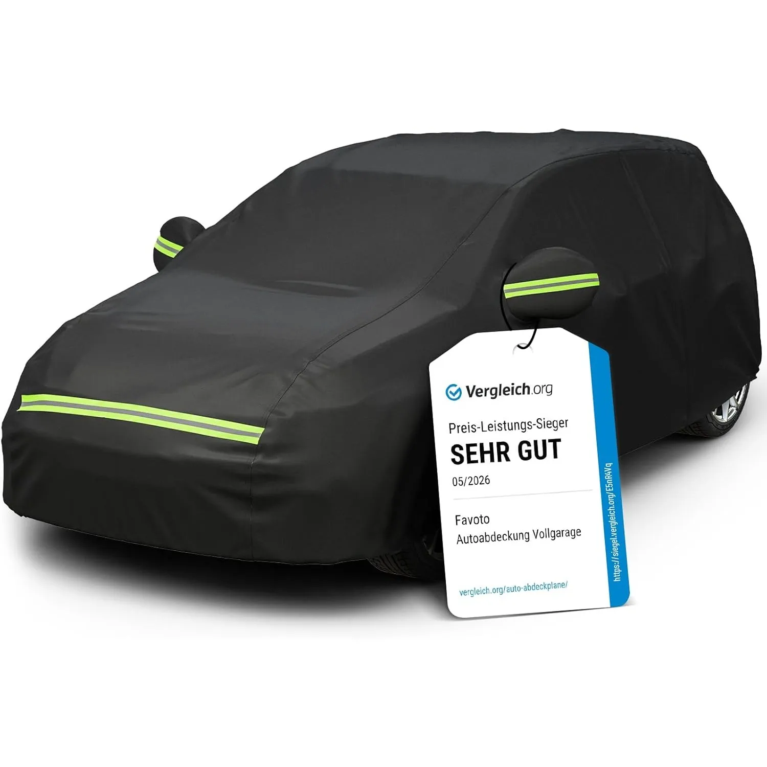 Favoto Autoabdeckung Winter Vollgarage Auto Abdeckplane Staubdicht Wasserdicht Autohülle Autoplane Car Cover für 400cm-…