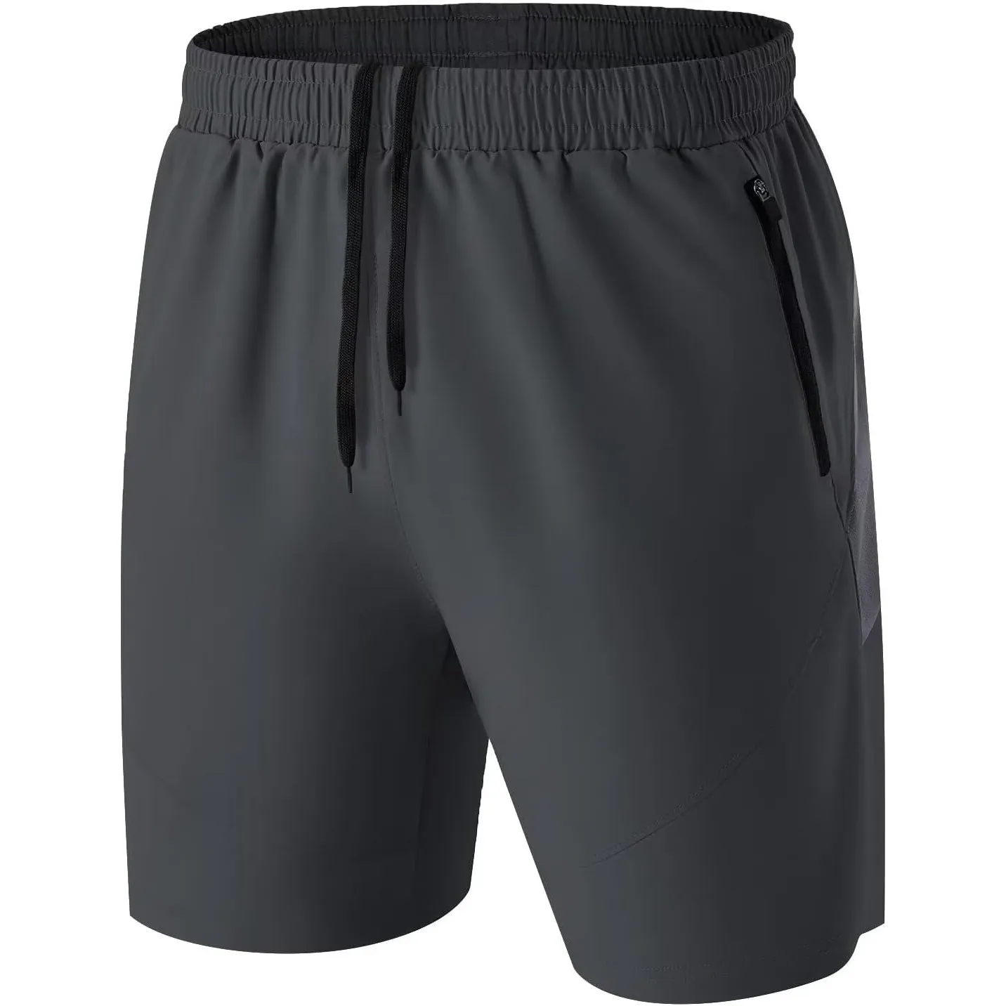 HMIYA Herren-Sport-Shorts, schnelltrocknend, mit Reißverschlusstaschen für Workout, Laufen, Training