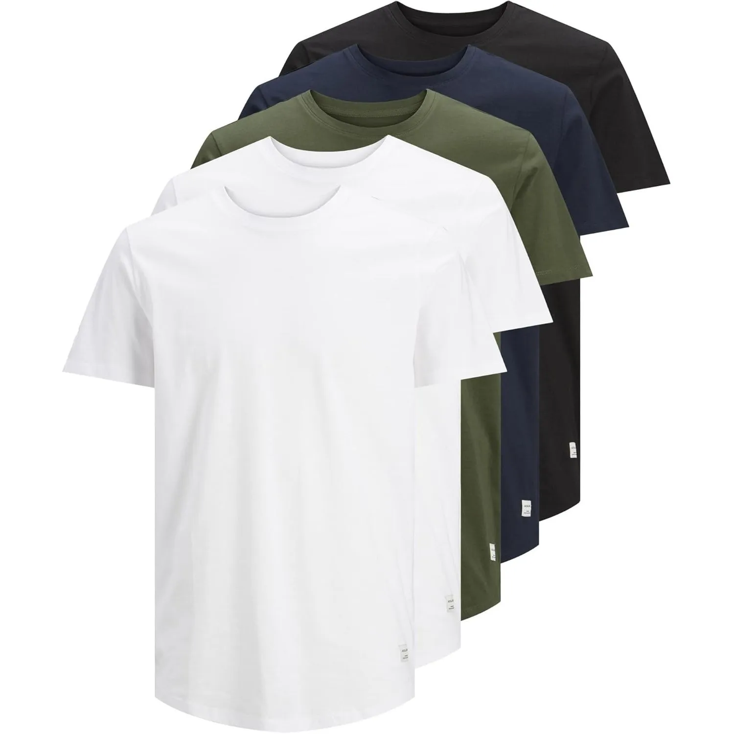 JACK & JONES 5er Pack Herren Shirts T-Shirt JJENOA Tee SS Crew Neck
