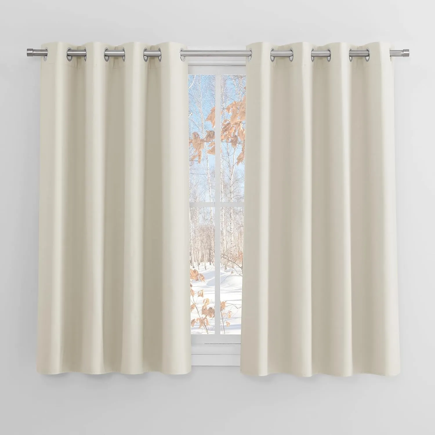 PONY DANCE Vorhang Thermo Kälteschutz Blackout Curtains for Living Room
