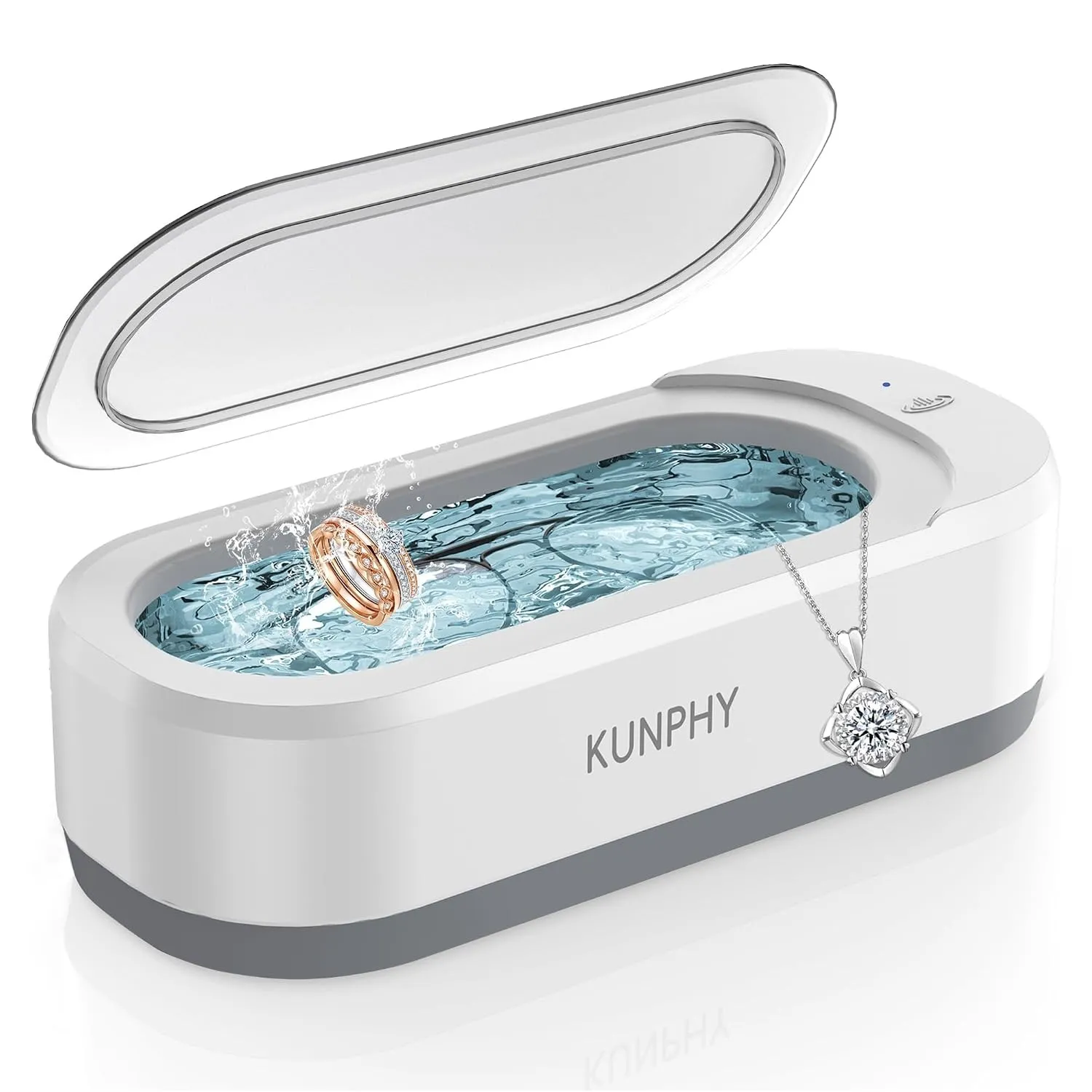 KUNPHY Ultraschallreinigungsgerät, 48KHz 400ml Brillenreinigungsgerät, Ultraschallreiniger für Brillen, Schmuck, Uhren,…