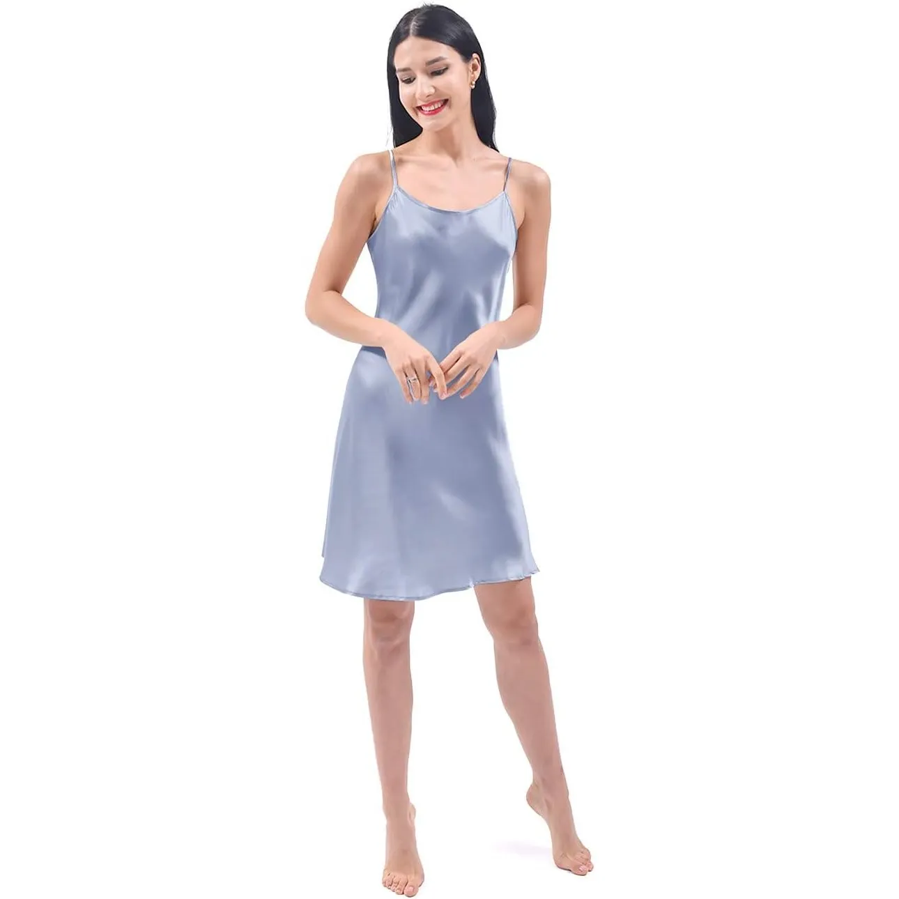 THXSILK Seide Nachtkleid für Damen