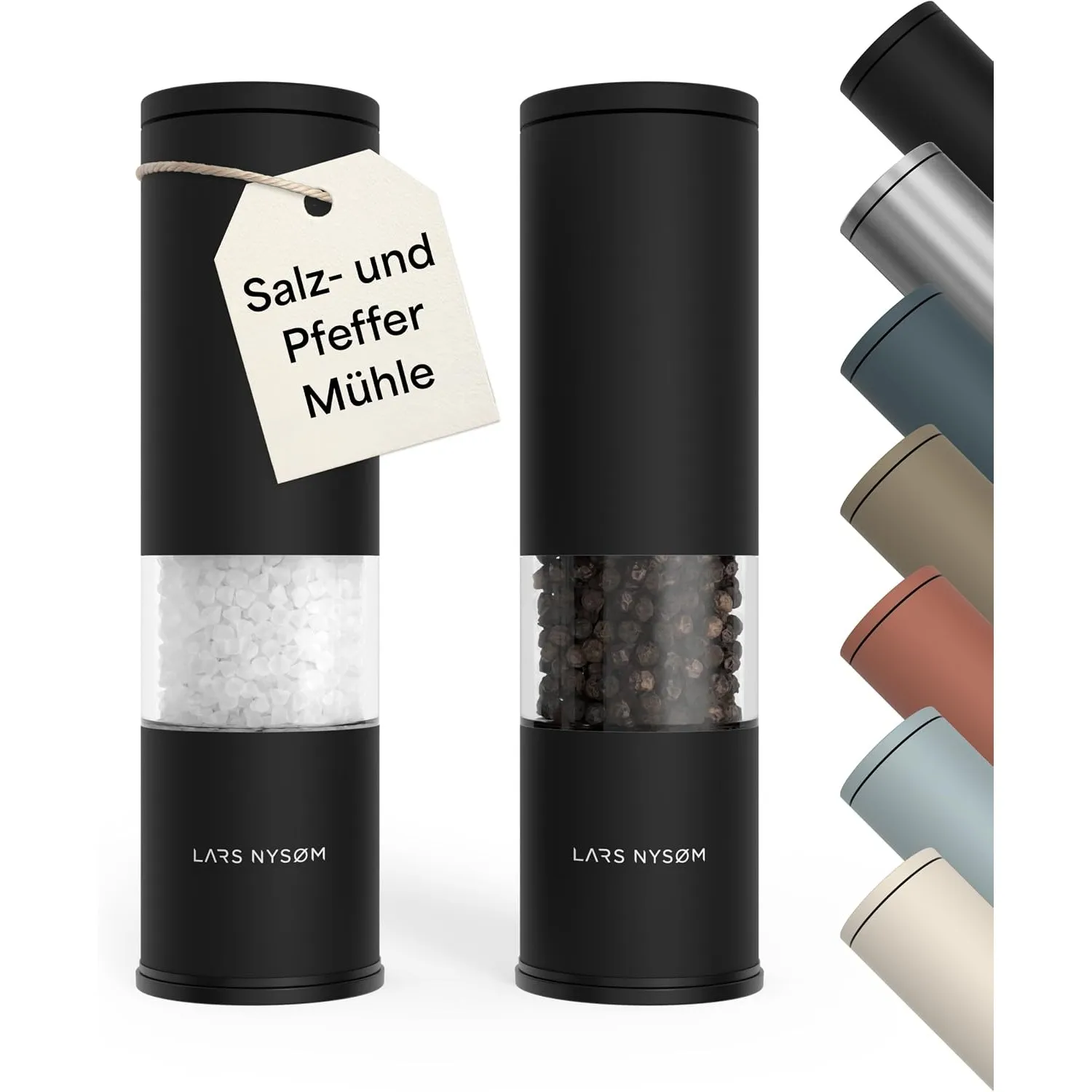 LARS NYSØM Salz und Pfeffermühle Set - Manuell - Pfeffermühle - 2 Stück