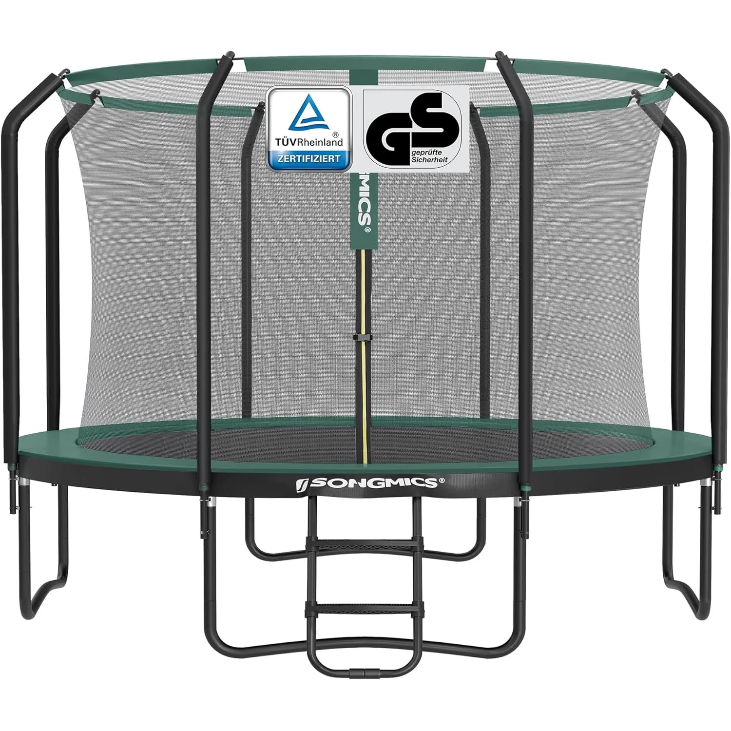 SONGMICS Trampolin Outdoor Kindertrampolin Ø 244/305/366/427 cm, rundes Gartentrampolin Sicherheitsnetz und Leiter, Ran…