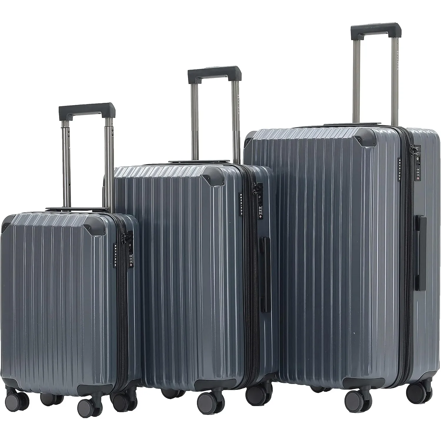 Münicase M816 TSA Kofferset Hartschale Trolley 3-teilig Champagner Grey