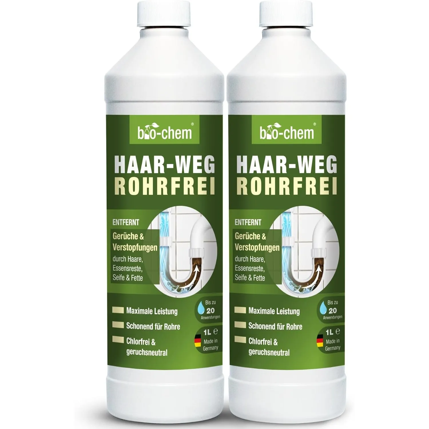 bio-chem Haar-Weg Abflussreiniger extra stark 2x 1L
