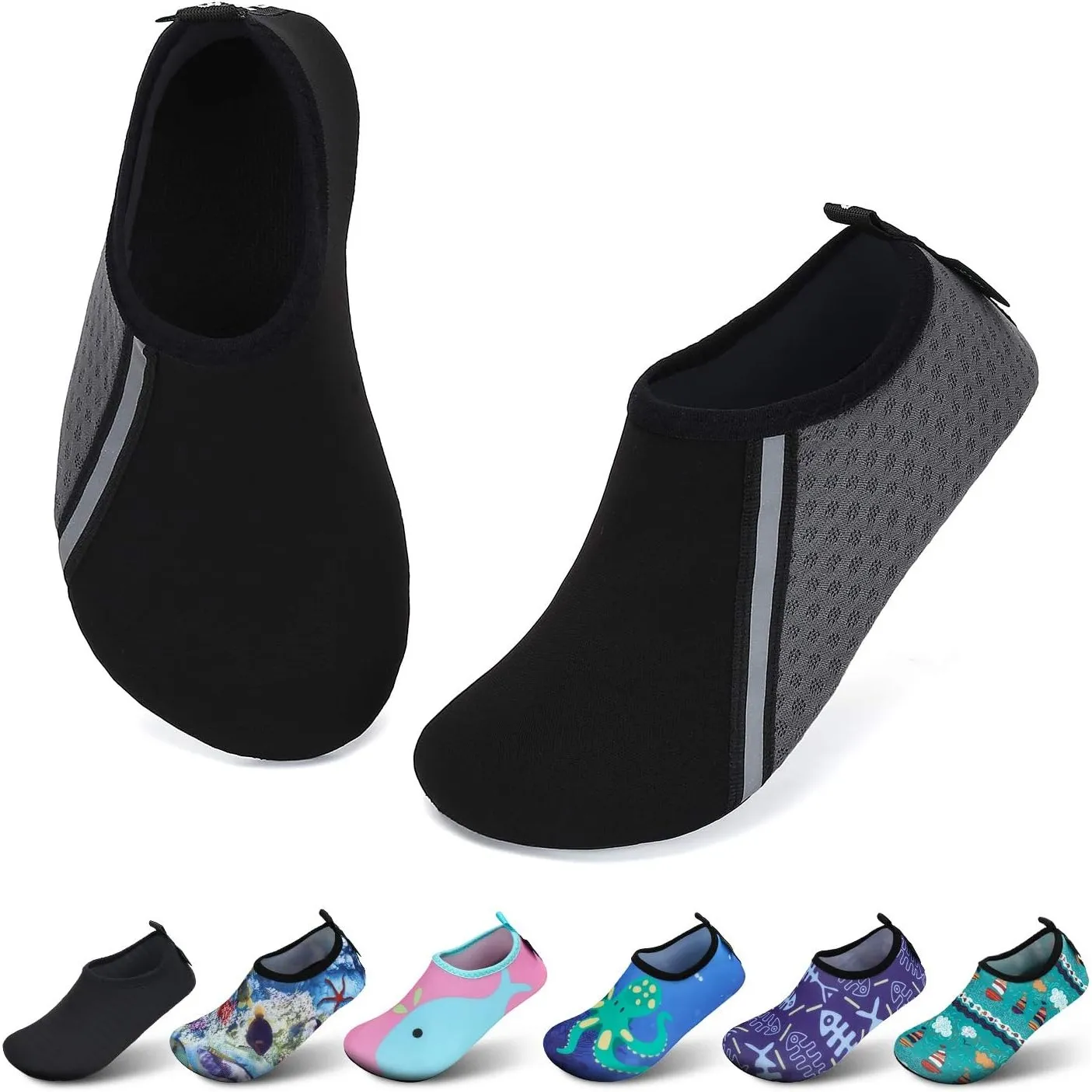 SAGUARO Kinder Badeschuhe Mädchen Schwimmschuhe Junge Schnell Trocken Outdoor Aqua Schuhe Pool Yoga，21-35EU