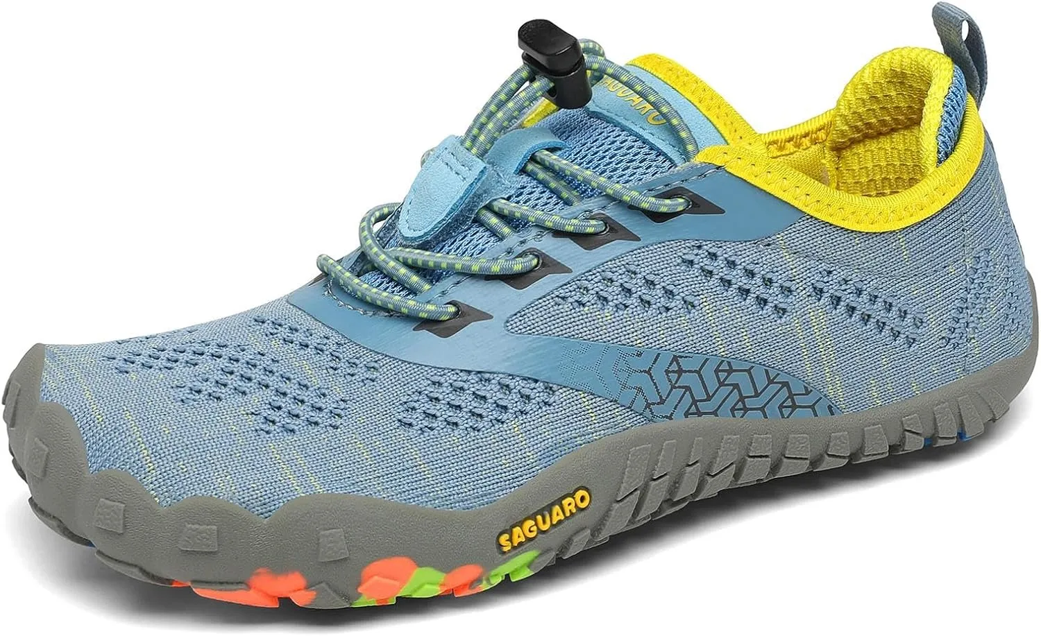 SAGUARO Kinder Barfußschuhe Atmungsaktiv rutschfest Wanderschuhe Leicht Weich Sportschuhe Laufschuhe, Gr.24-36