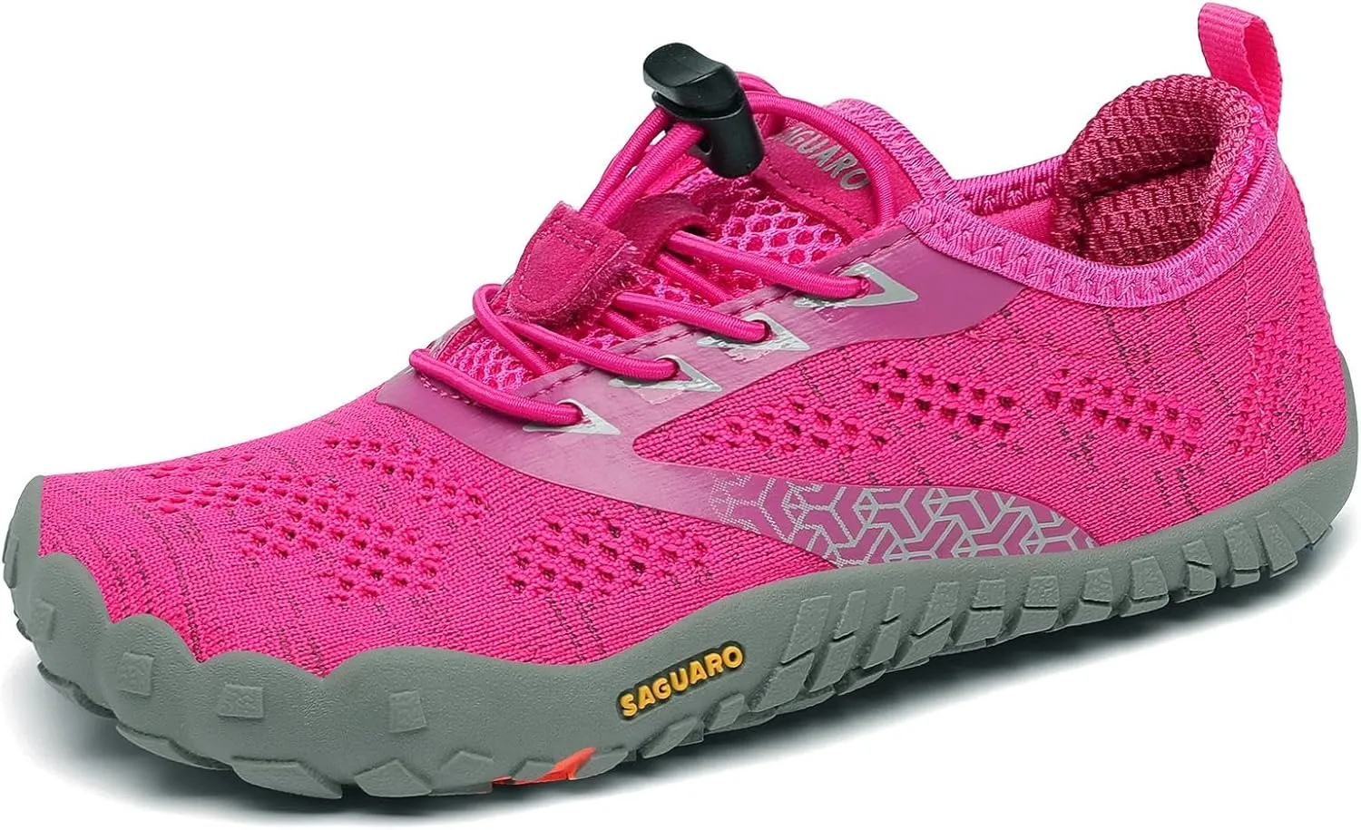SAGUARO Kinder Barfußschuhe Atmungsaktiv rutschfest Wanderschuhe Leicht Weich Sportschuhe Laufschuhe, Gr.24-36