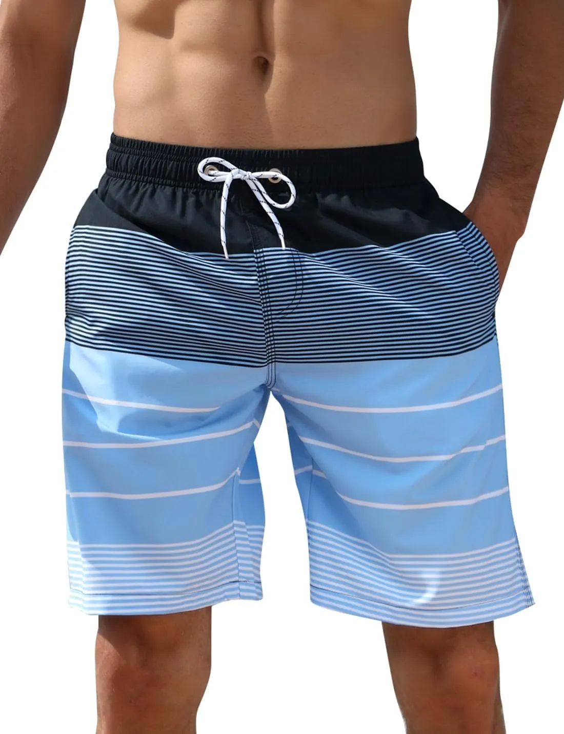 iCKER Men's Shorts, Swimming Trunks, Beach Shorts, Board Shorts, Quick-Drying for Summer
