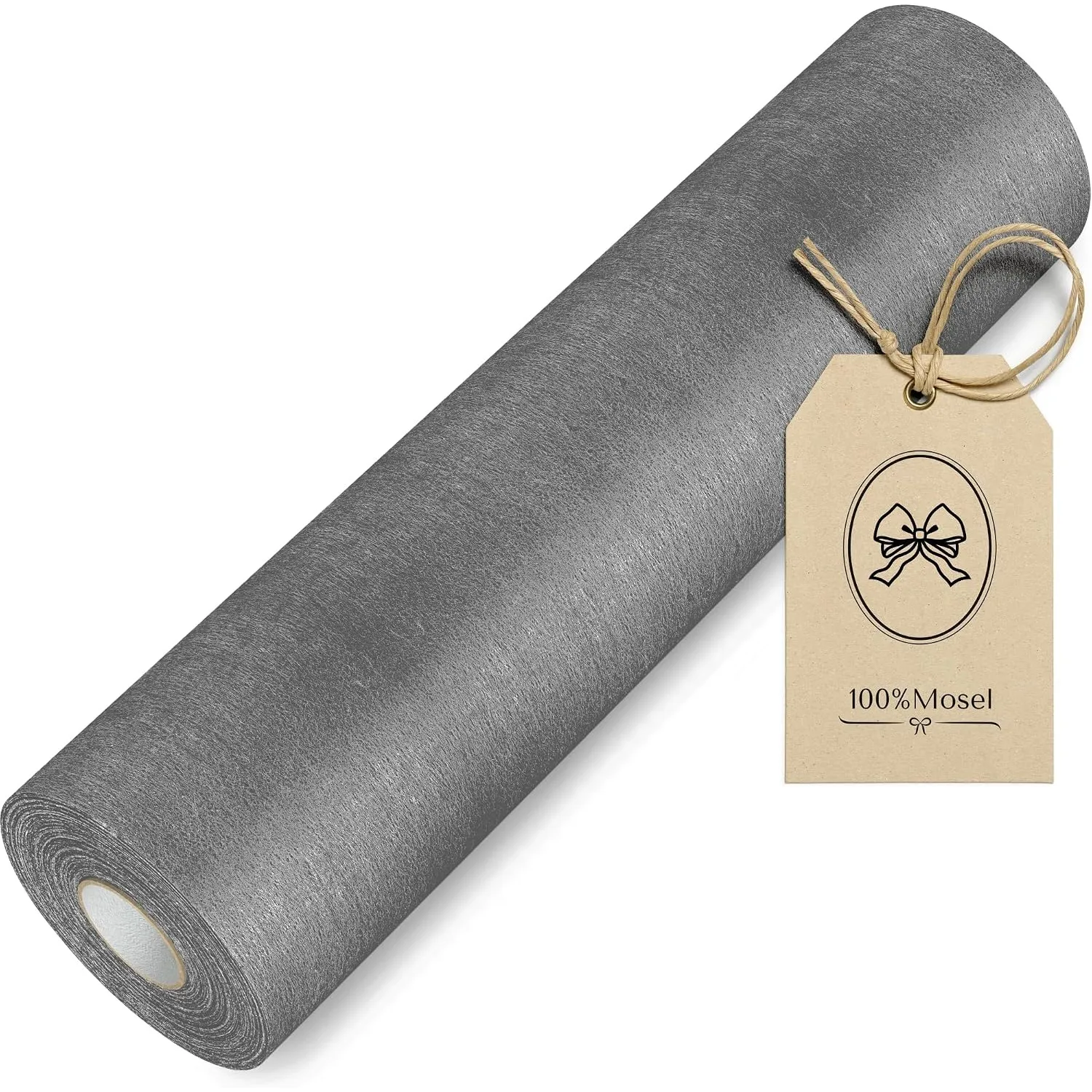 100%Mosel Vlies Tischläufer, in Anthrazit (30 cm x 25 m), Tischband