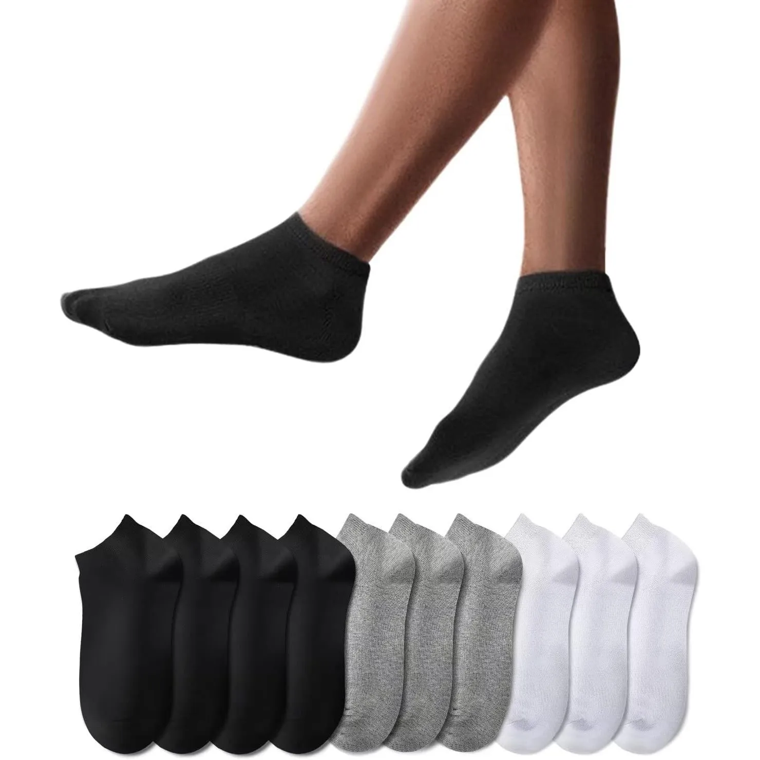 YouShow Sneaker Socken Herren Damen 10/20 Paar Kurzsocken Baumwolle | 81% Baumwolle, OEKO-TEX 100, sicherer Sitz ohne V…