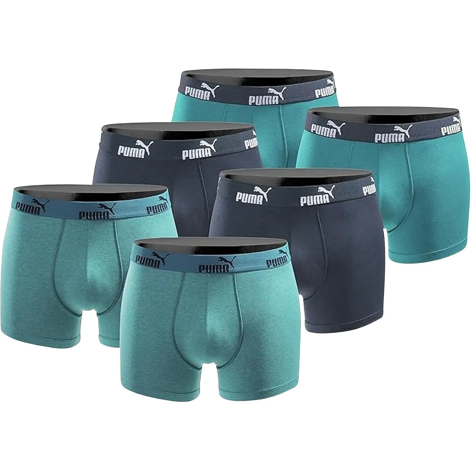 PUMA Boxershorts für Herren, Basic-Modell, limitierte Auflage, Schwarz, 6er Pack