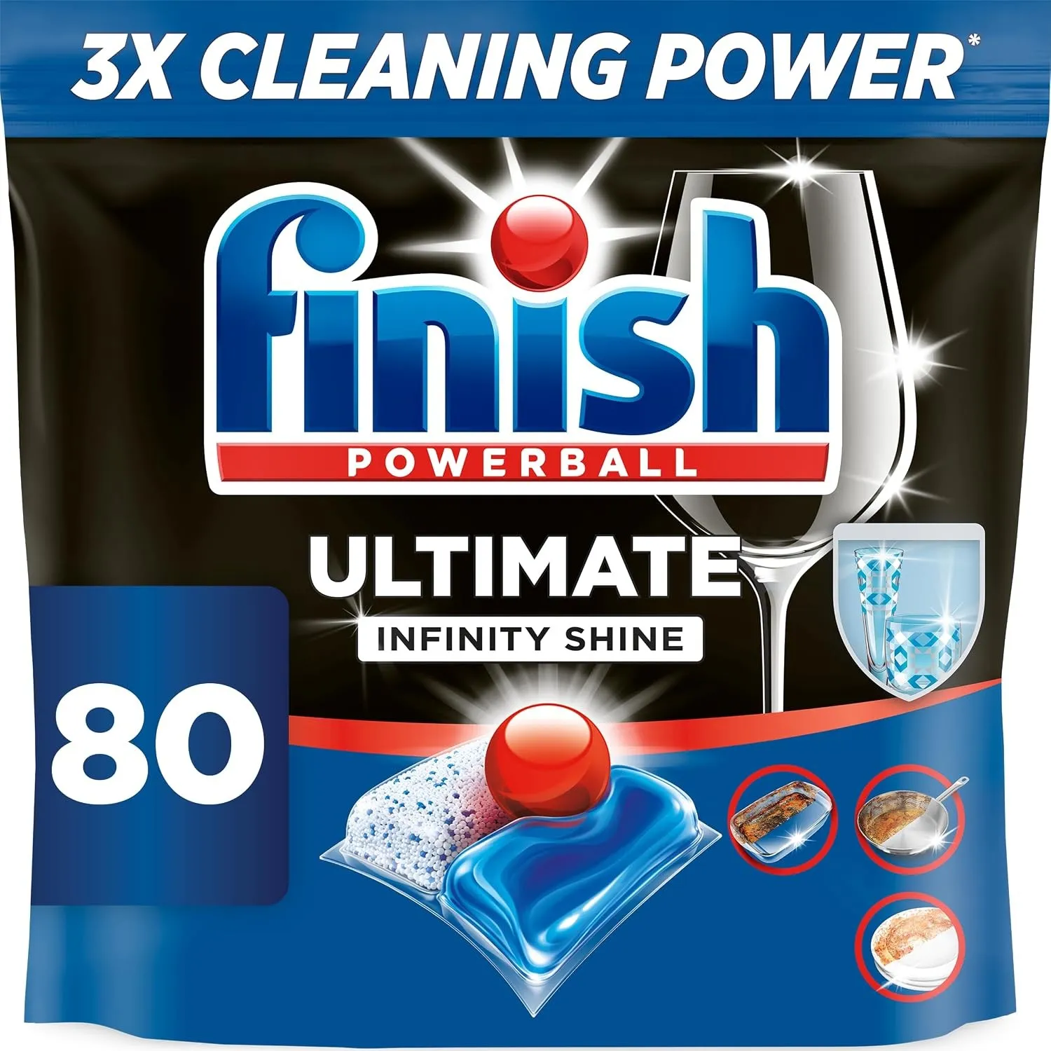 Finish Ultimate Infinity Shine Spülmaschinentabs Sparpack 80 Finish Caps