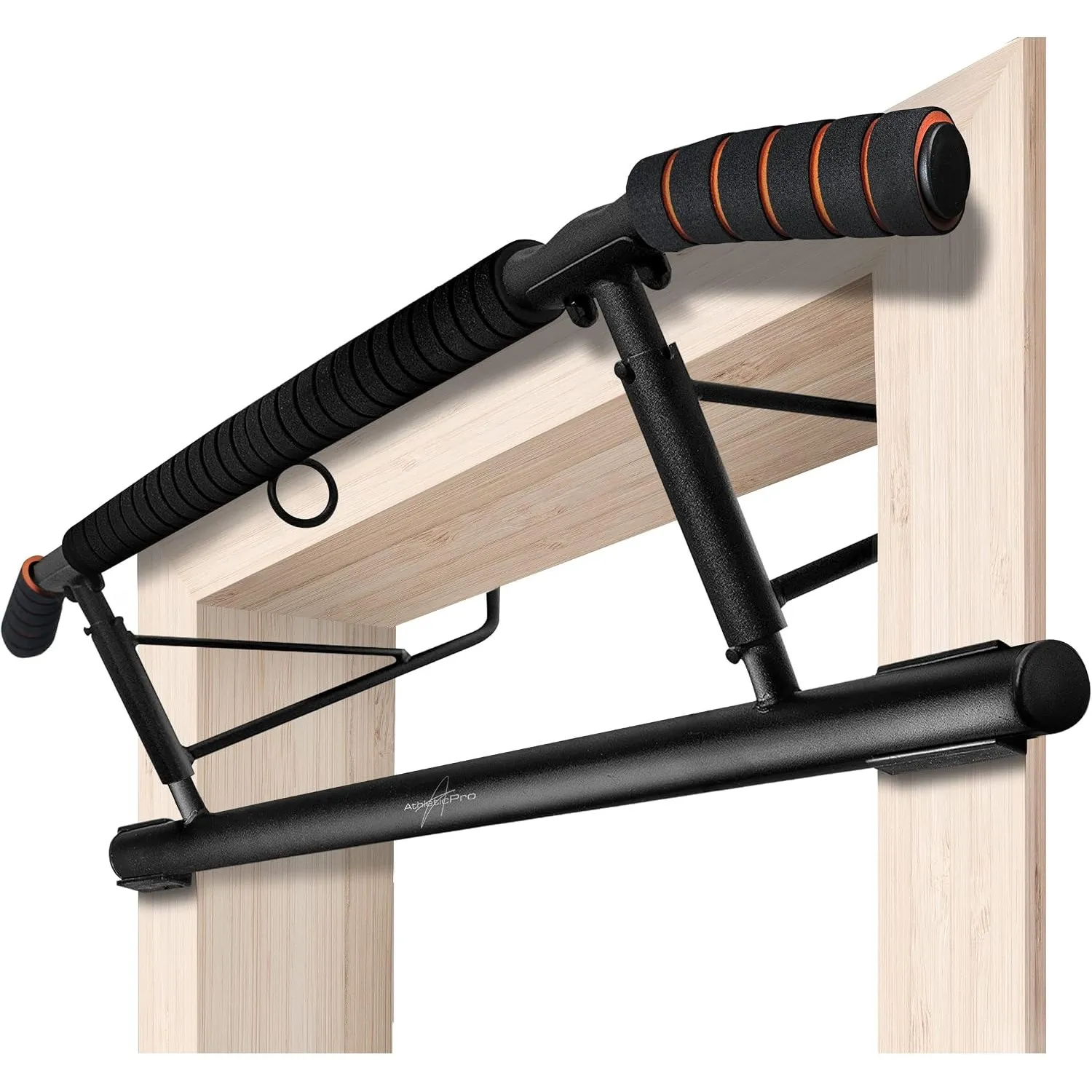 AthleticPro Klimmzugstange für Türrahmen ohne Bohren zum Einhängen – Stabile Pull Up Bar & Türreck [bis 90cm breite Tür…
