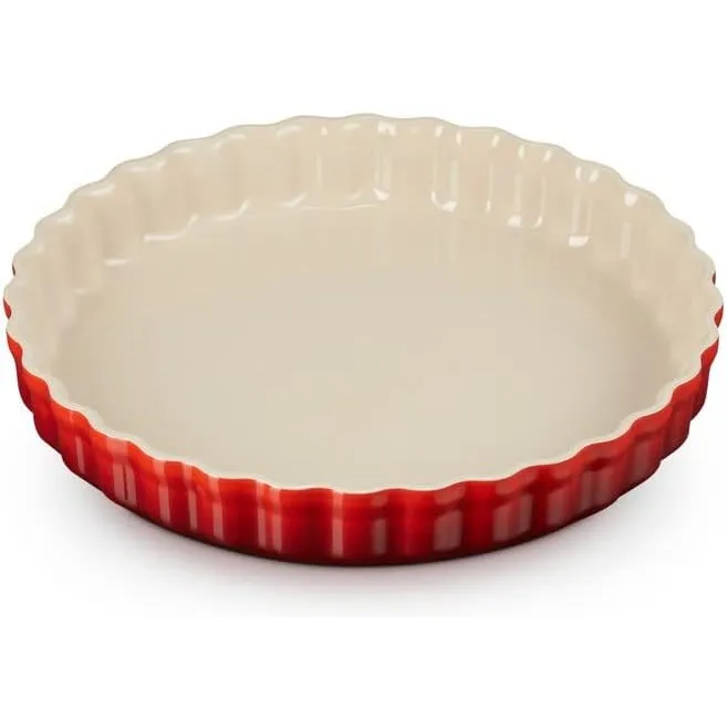 Le Creuset Tarteform aus Steinzeug, 28 cm, 2.1 Liter, Kirschrot, 71120280600001