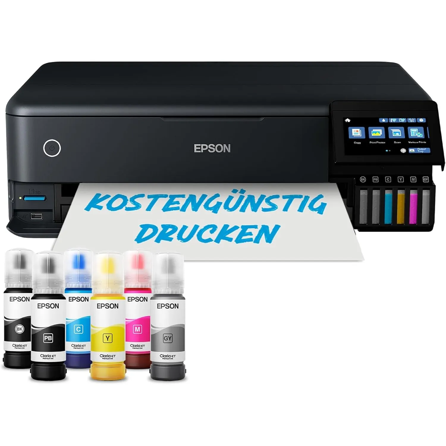 Epson EcoTank ET-8550 Tintentankdrucker | Fotodruck | 6-Farb-Tintensystem | WLAN | A3+ | Drucken, Kopieren, Scannen | 1…