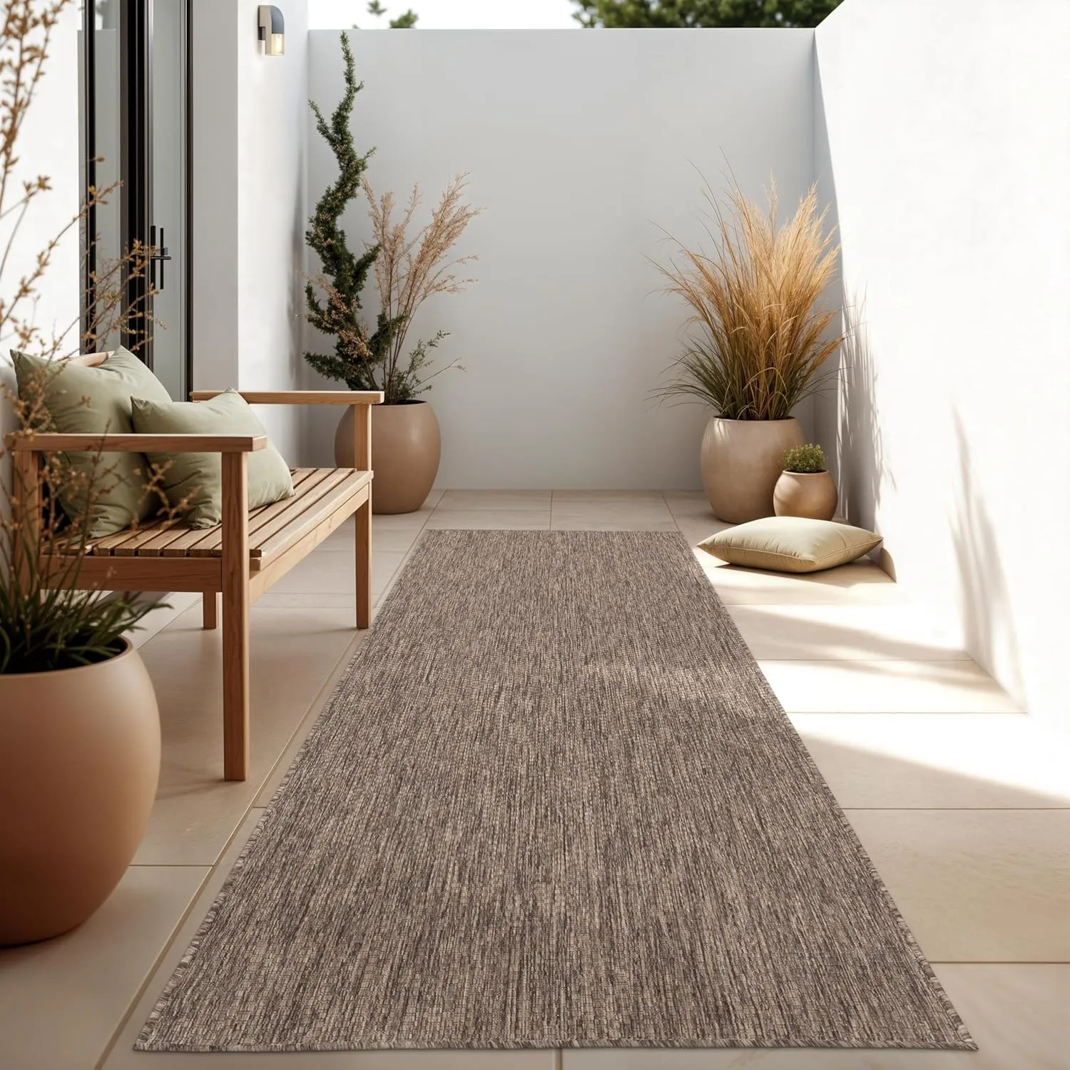 Paco Home Outdoor Teppich, Wetterfest Pflegeleicht Küchenteppich Ideal für Terrasse Balkon Garten, Flachgewebe Sisalopt…
