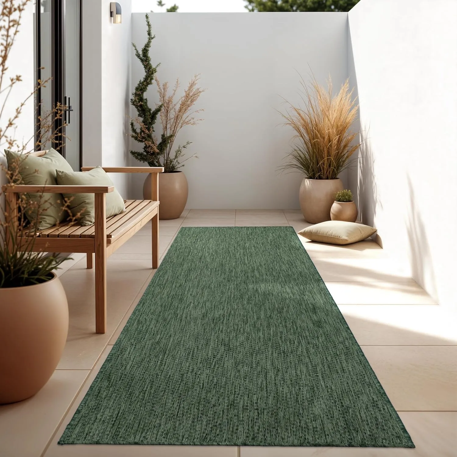 Paco Home Outdoor Teppich, Wetterfest Pflegeleicht Küchenteppich Ideal für Terrasse Balkon Garten, Flachgewebe Sisalopt…