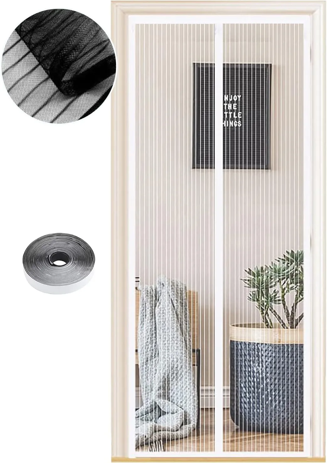 Magnetic Fly Screen Door, Insect Protection, 54 Sizes, Magnetic Curtain Ideal for Balcony Door, Living Room, Cellar Doo…