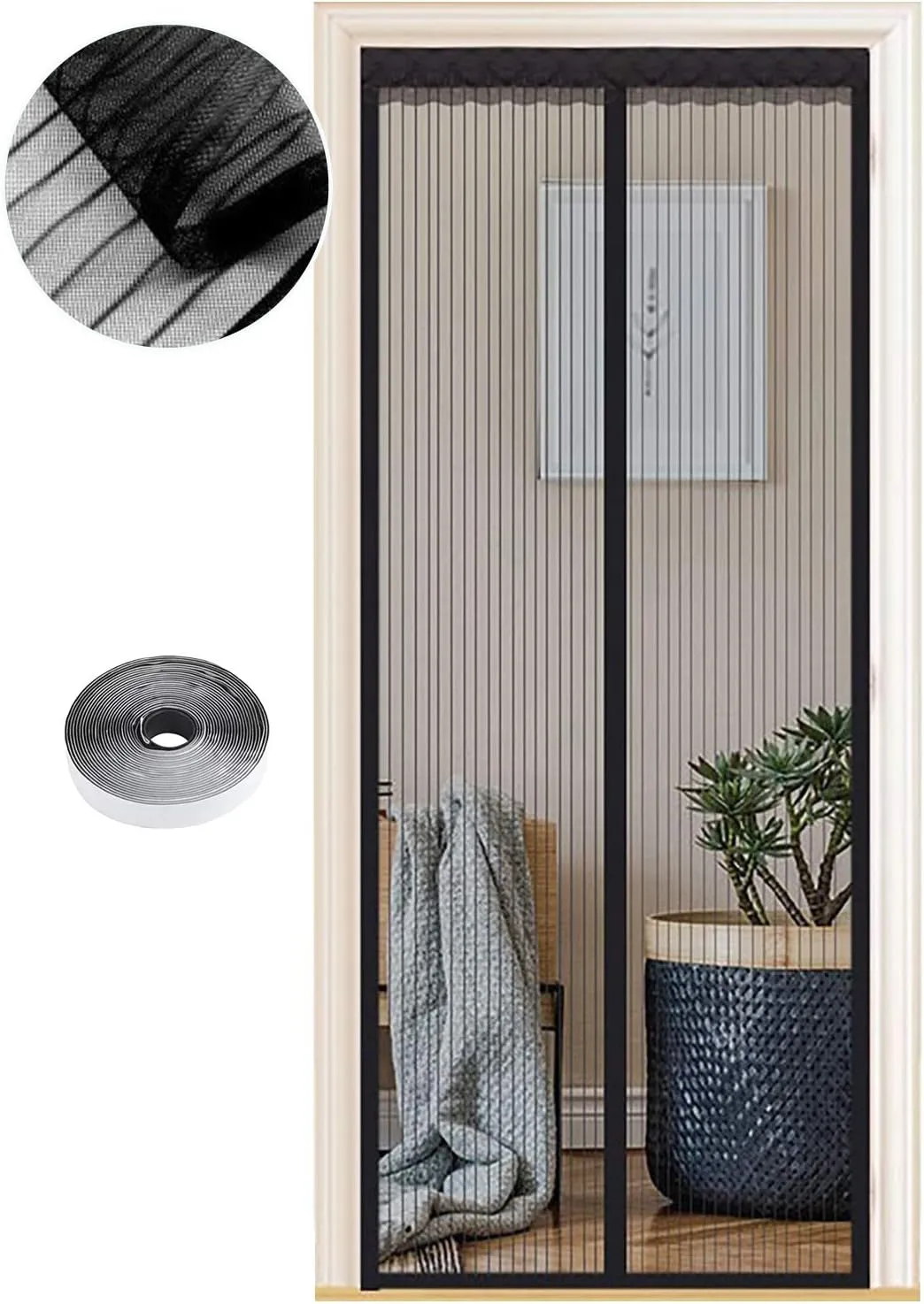 Fly Screen Door, Magnetic Insect Protection, Various Sizes, 80 x 190 cm, Magnetic Curtain Ideal for Balcony Door, Livin…