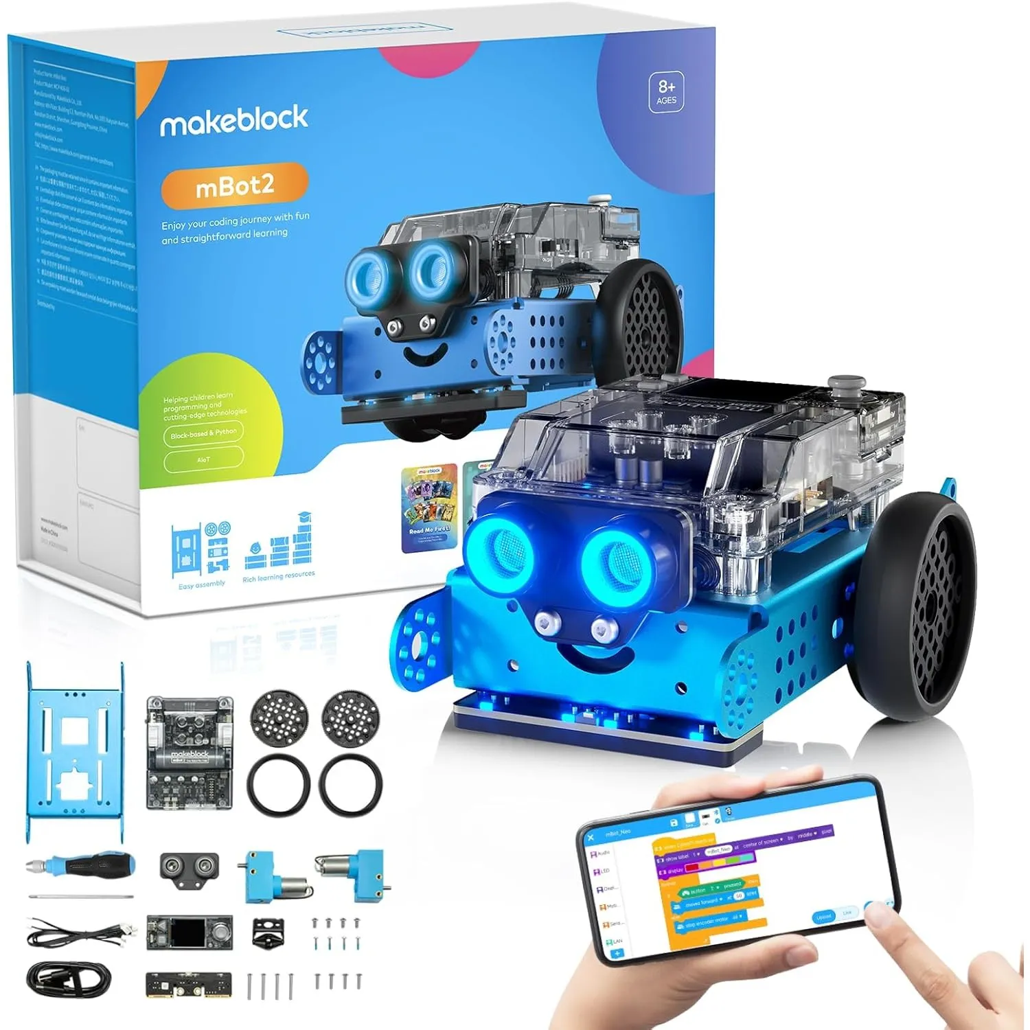 Makeblock mBot 2 Programmierbarer Roboter für Kinder ab 8 Jahren,Roboter Spielzeug mit WiFi, kompatibel mit Scratch und…