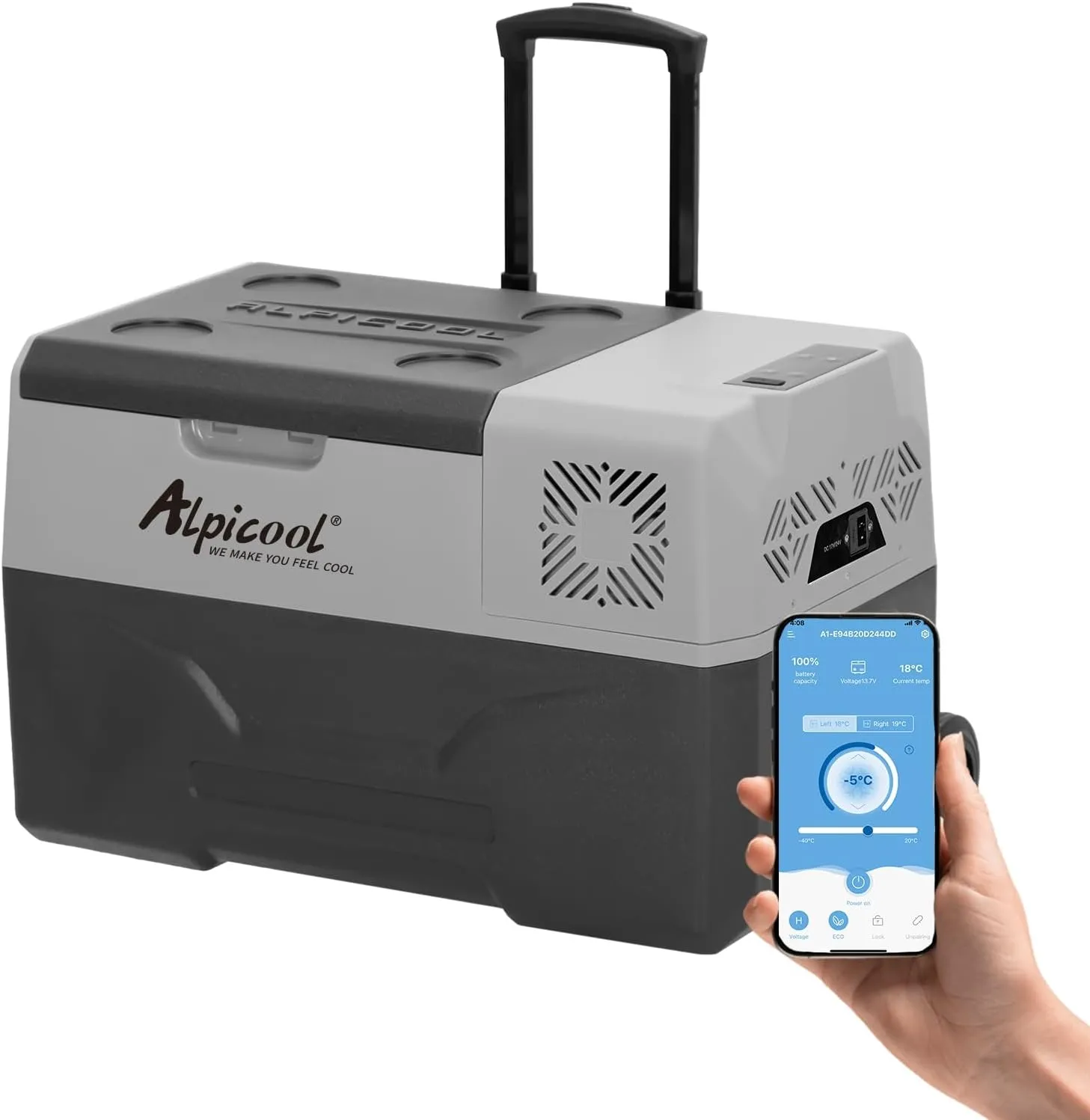 Alpicool CX30 30L Compressor Cool Box 12 V Portable Fridge Electric Freezer Box Small Freezer for Car Camping, Truck, B…