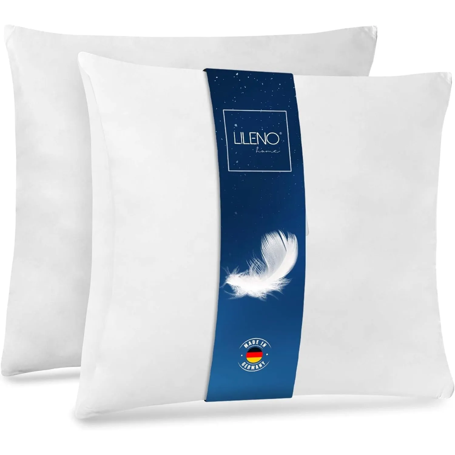 LILENO HOME Federkissen 45x45 cm [2er Set] - Kissen 45 x 45 cm aus Federn