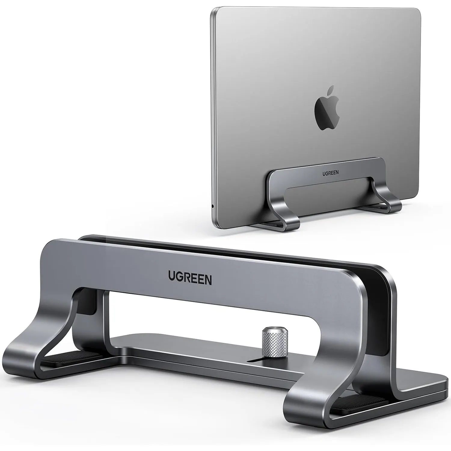 UGREEN Laptop Ständer Vertikaler Aluminium mit Thermischer Basis (Grau)